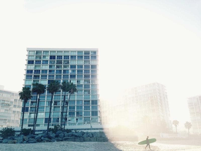 Glass facade