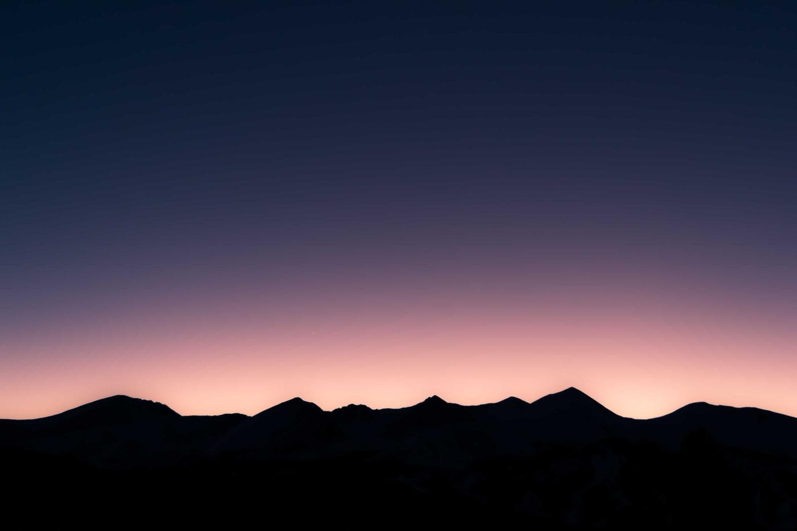Dusk over the hills