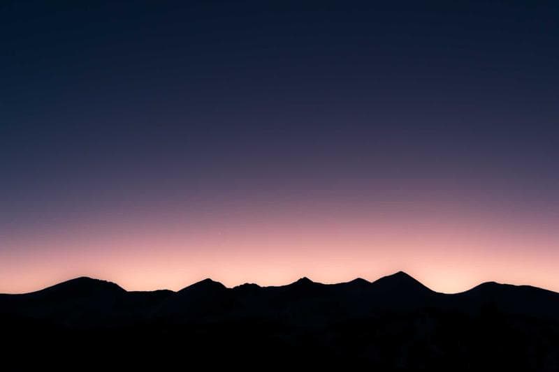 Dusk over the hills