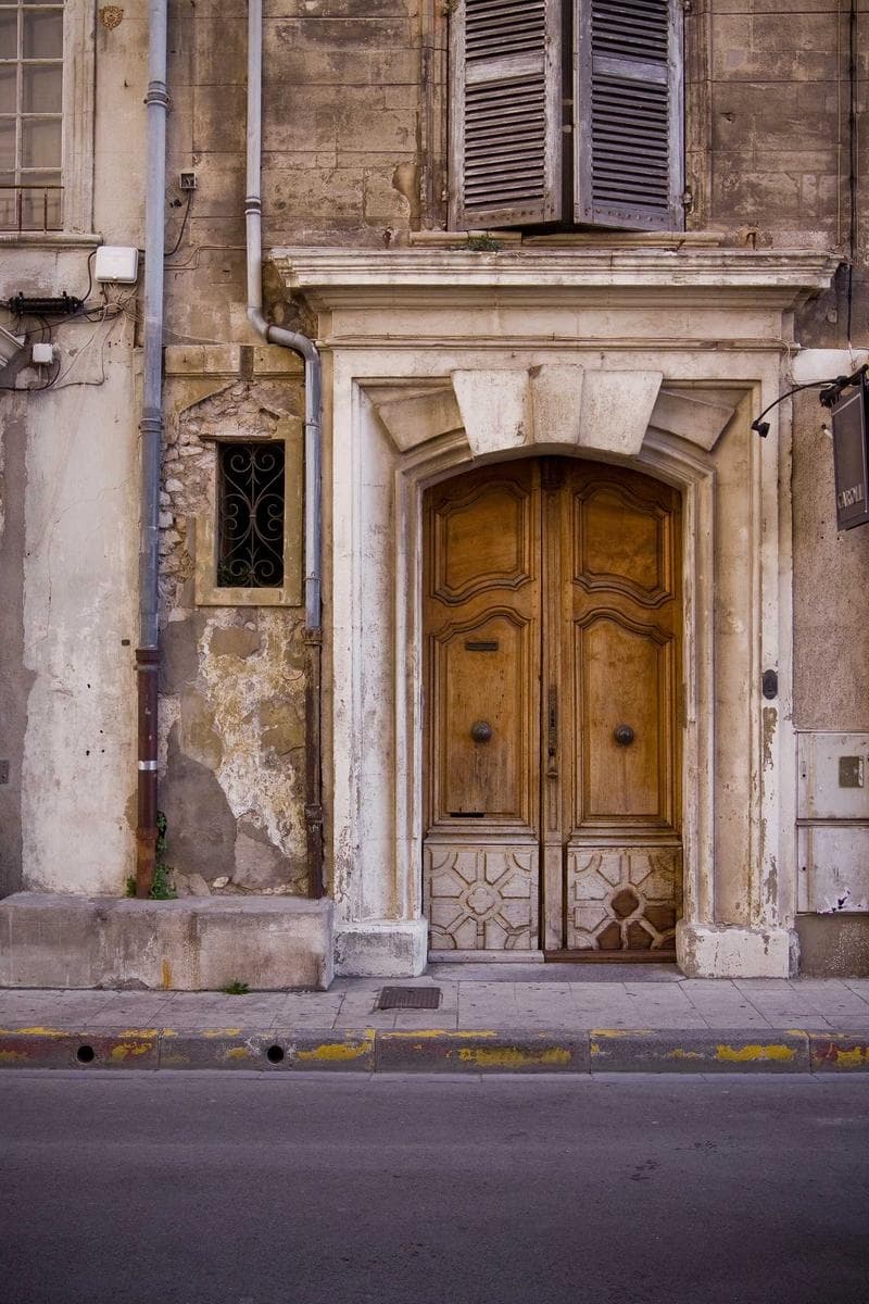 Carved door