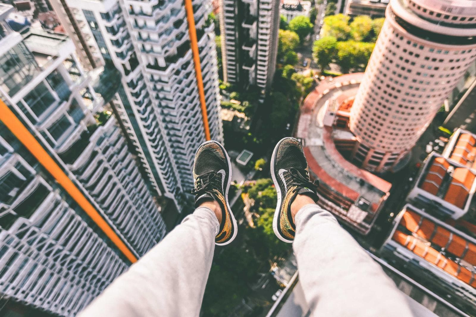 Feet over the city