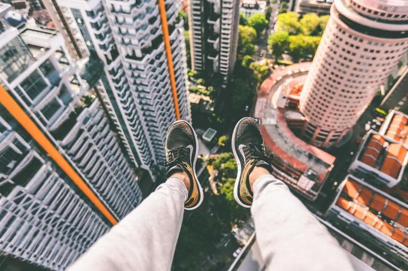Feet over the city