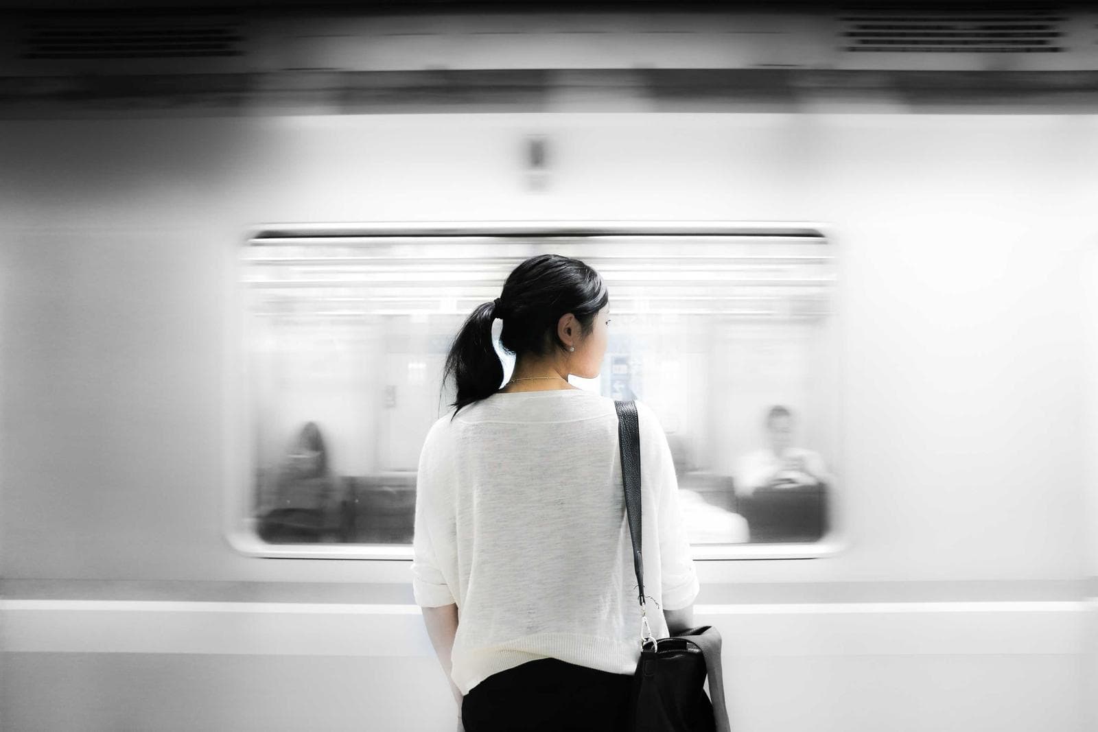 Waiting for the train