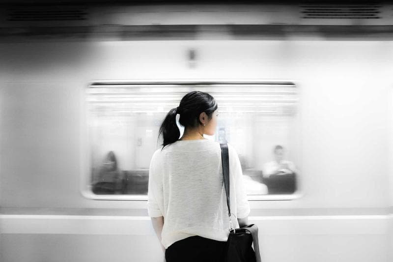 Waiting for the train