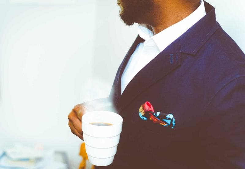 Suit and coffee
