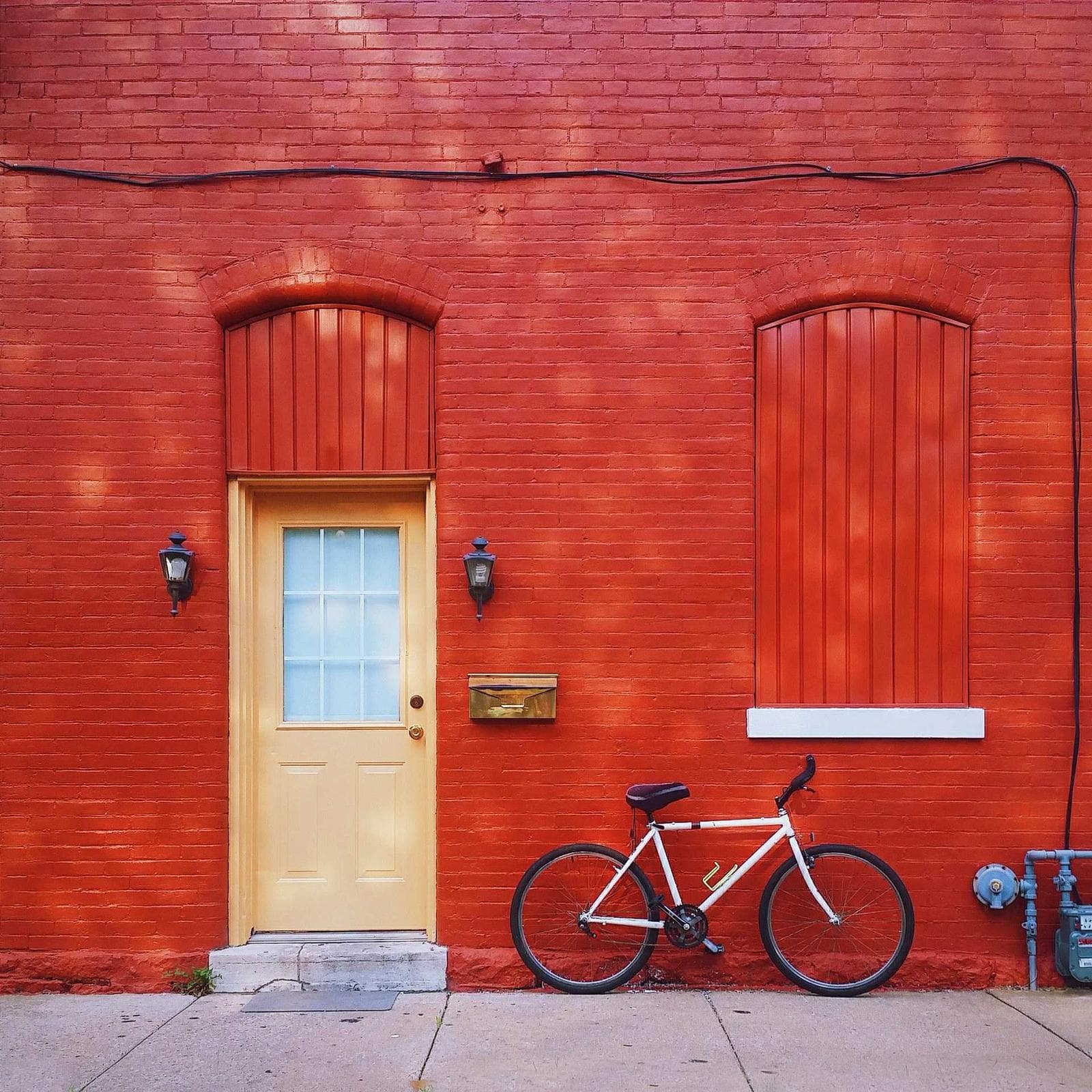 Bicycle on red