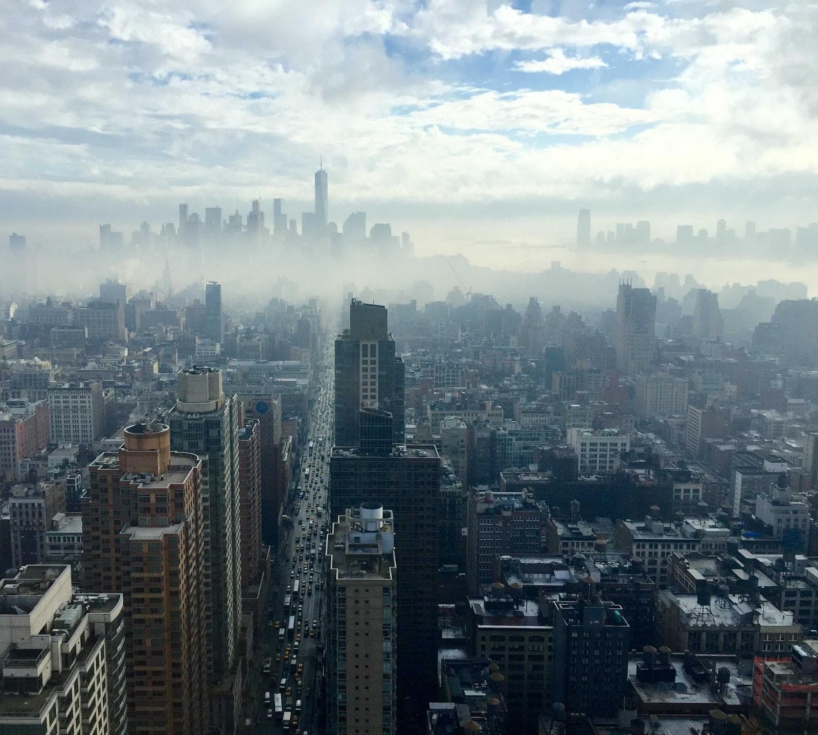 City in haze