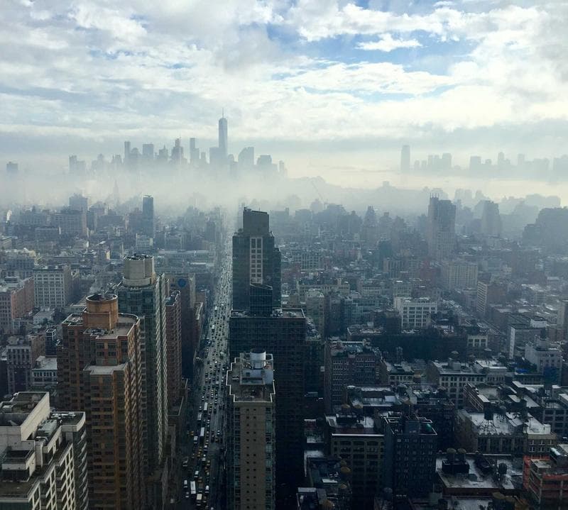 City in haze