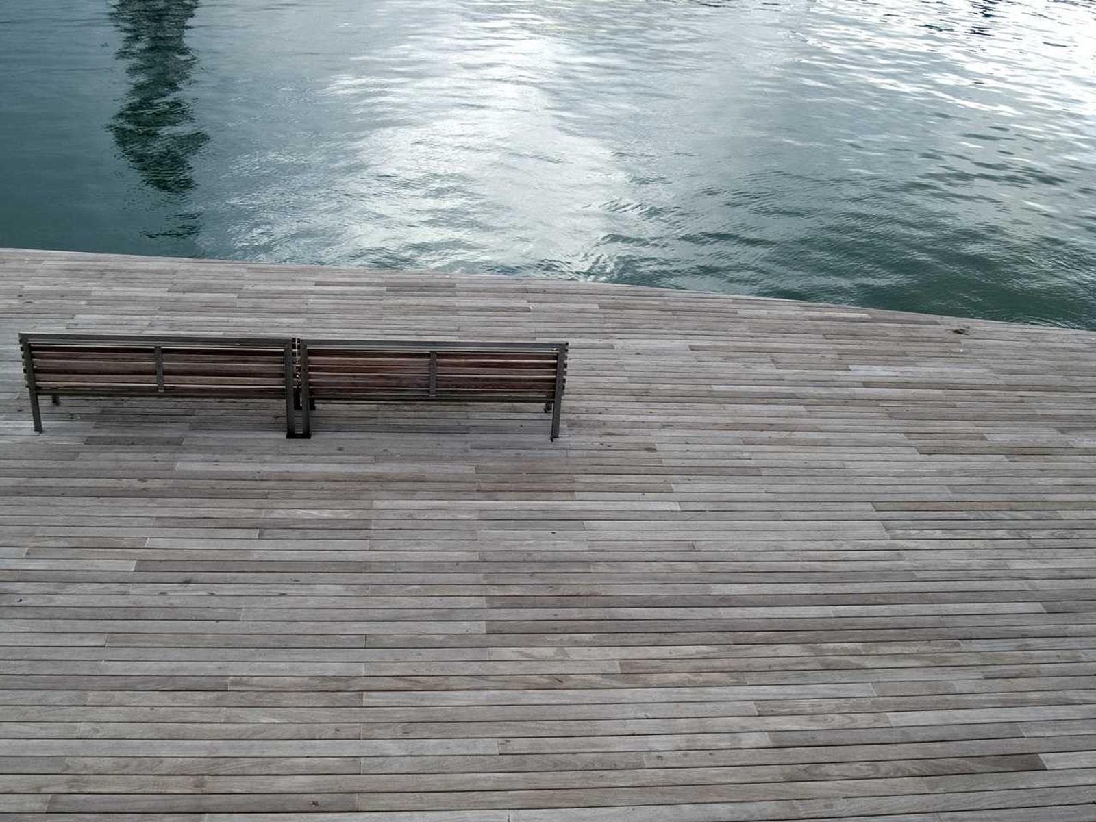 Bench on a boardwalk