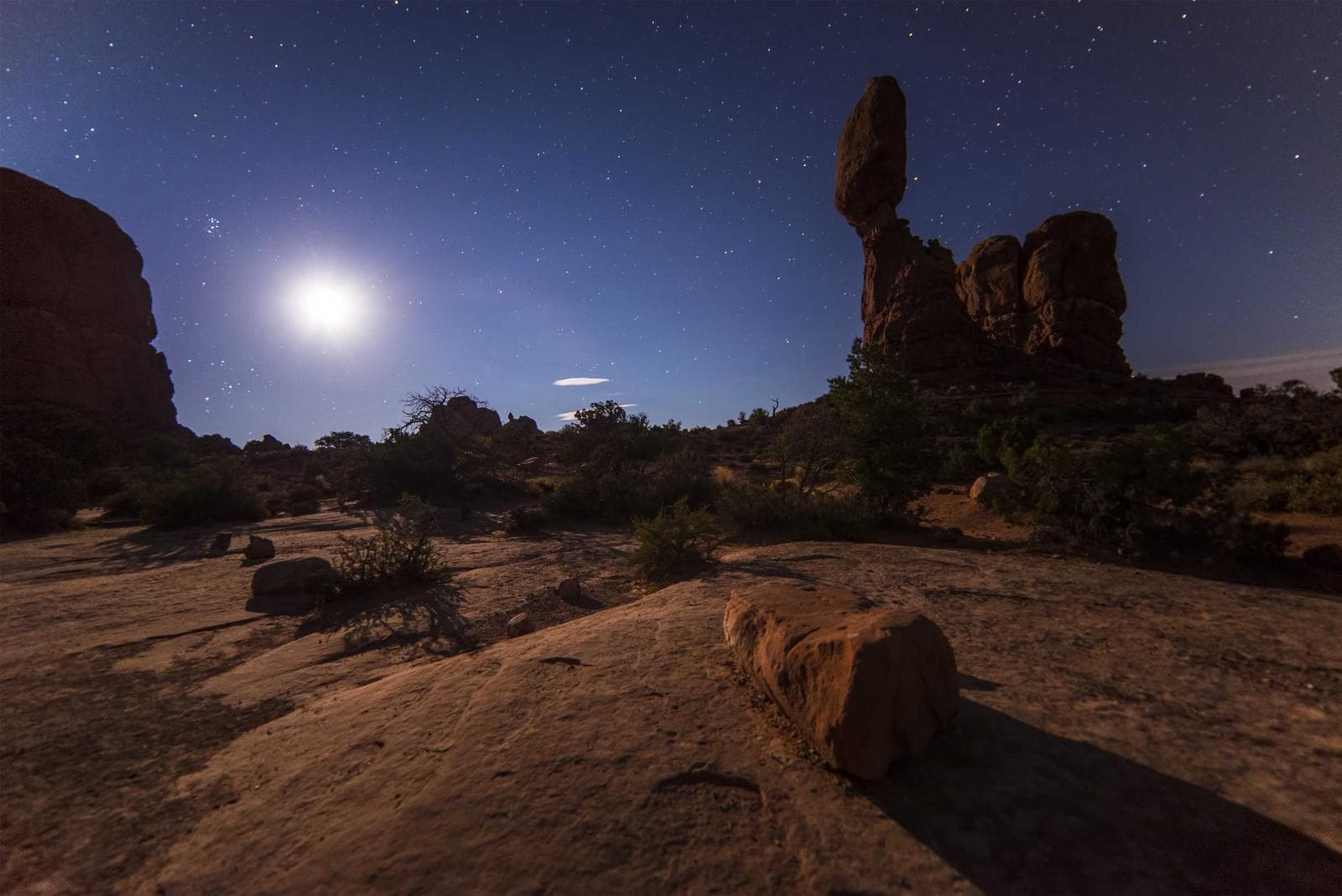 Arch and moon