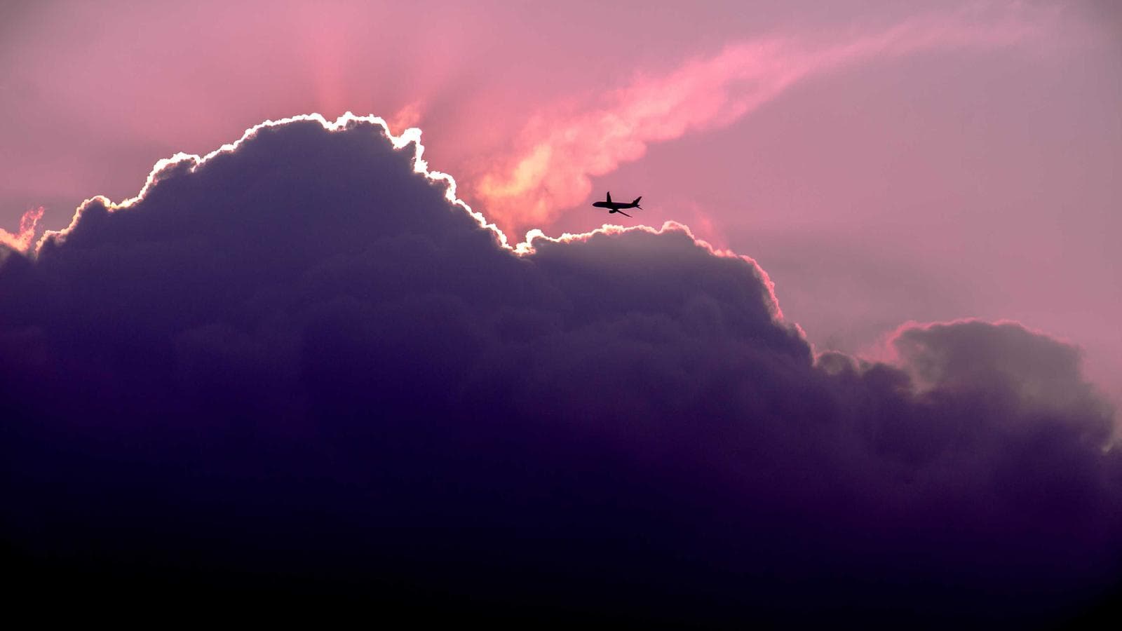 Plane in the cloud