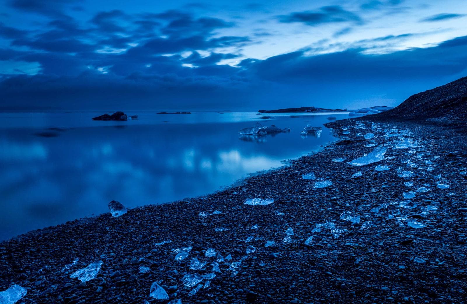 Frozen lake