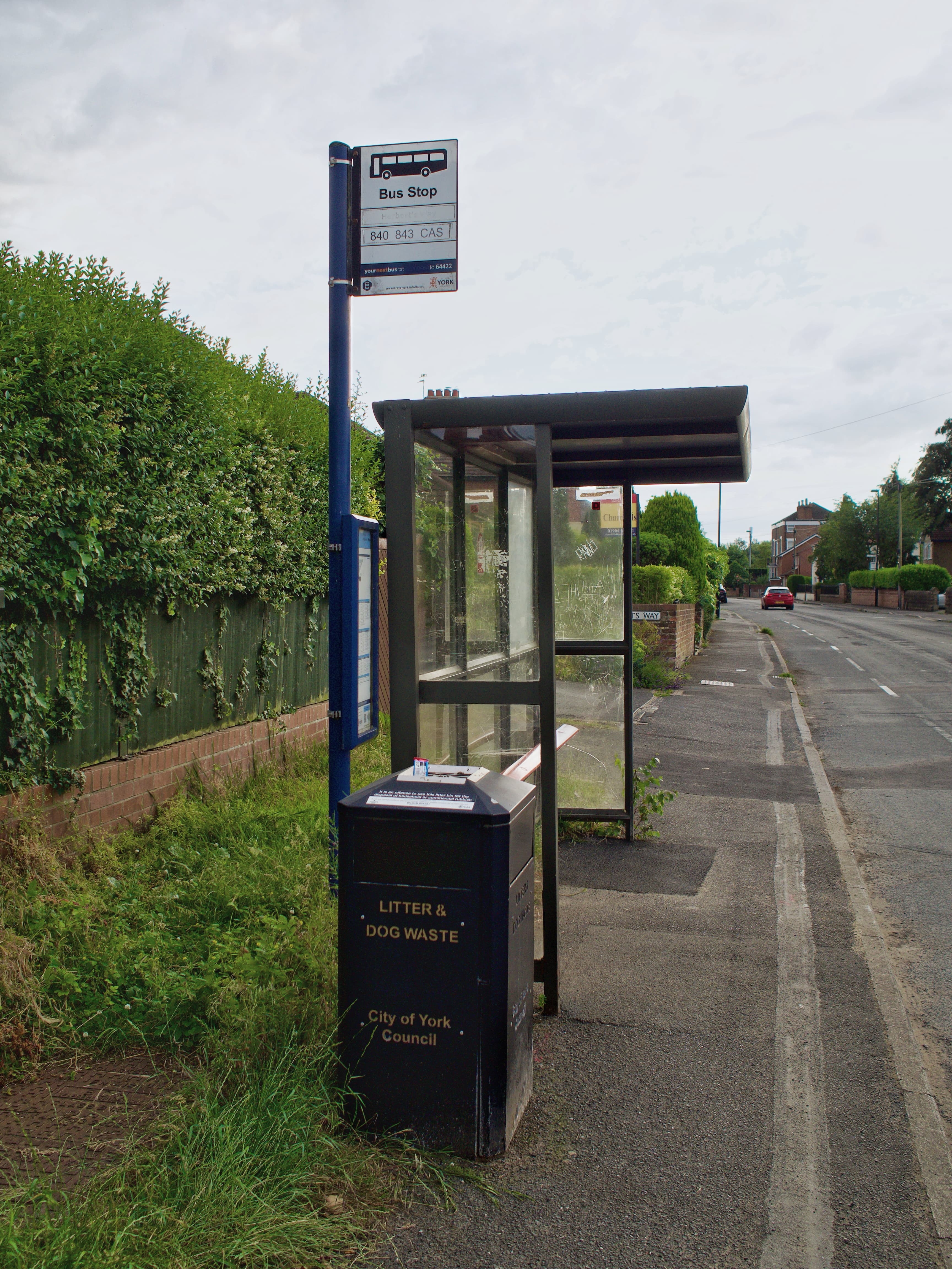 Herbert's Way bus stop Stockton Lane York Jun26
