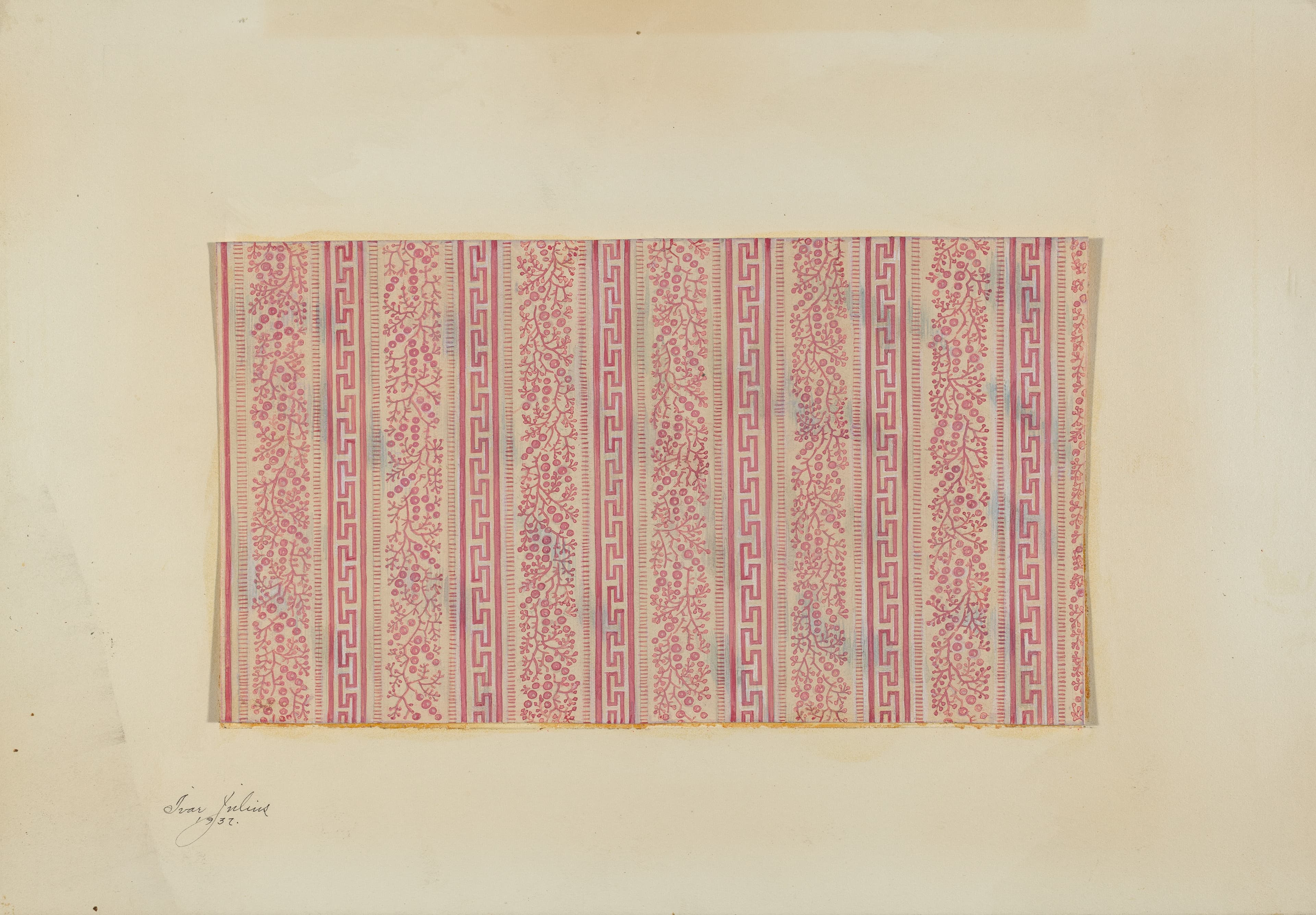 Ivar Julius, Girl's Wrapper - Textile Pattern, 1937, NGA 12993