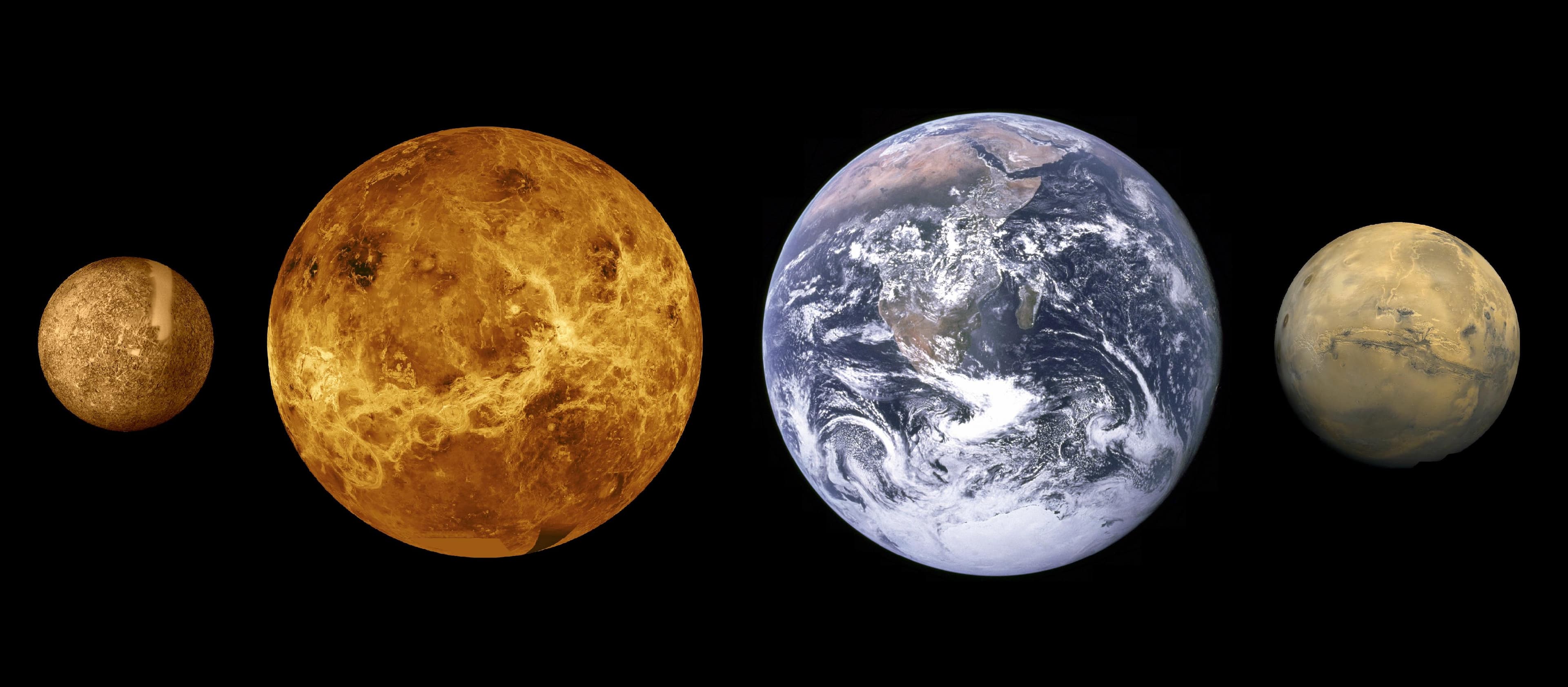 Terrestrial planet size comparisons edit