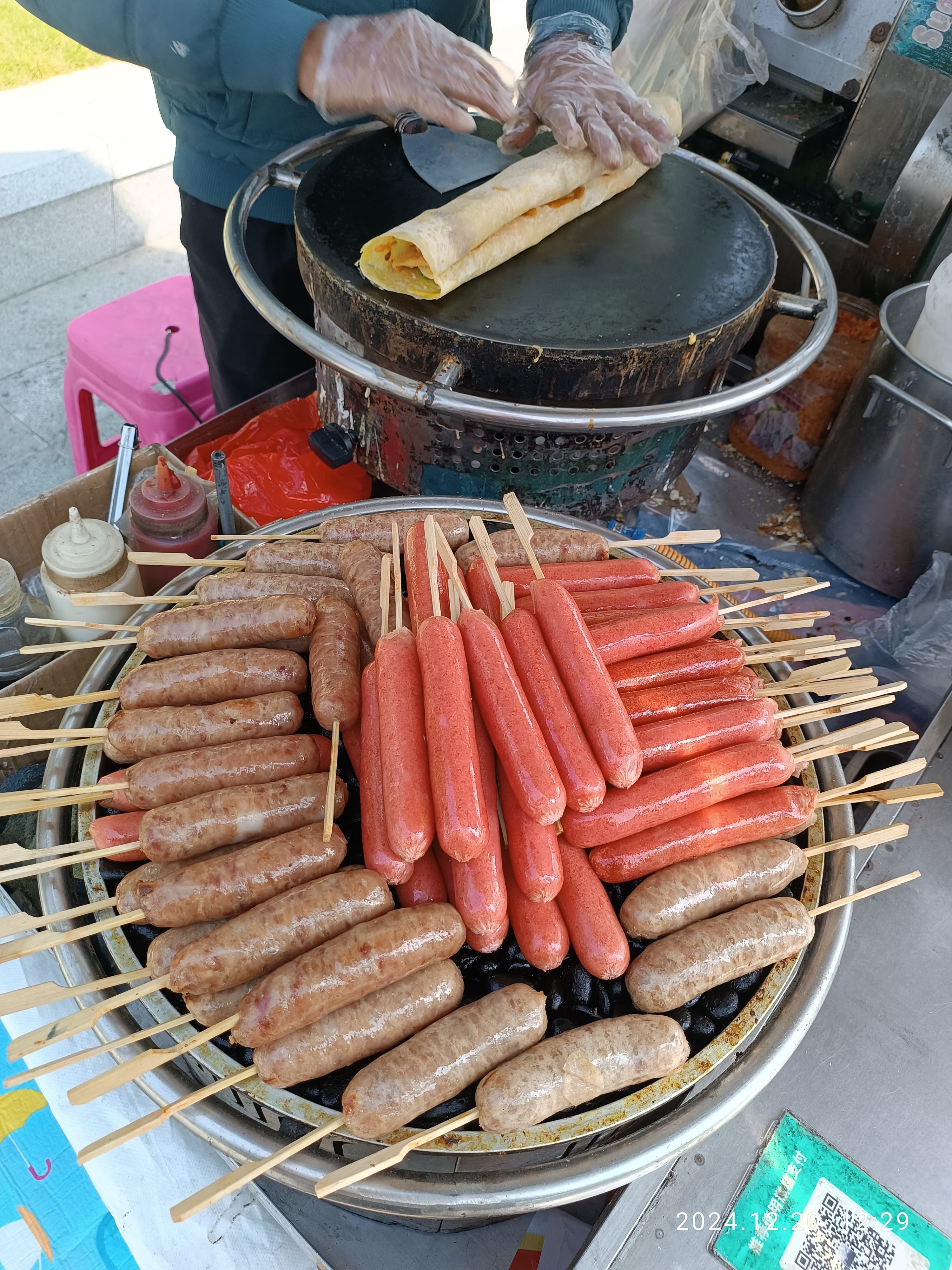 Grilled, sausages, china