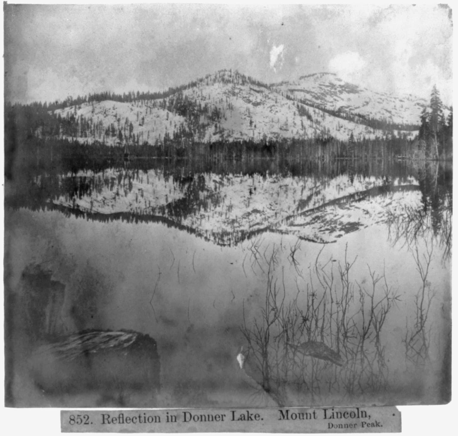 Reflection in Donner Lake - Mount Lincoln, Donner Peak LCCN2002723483