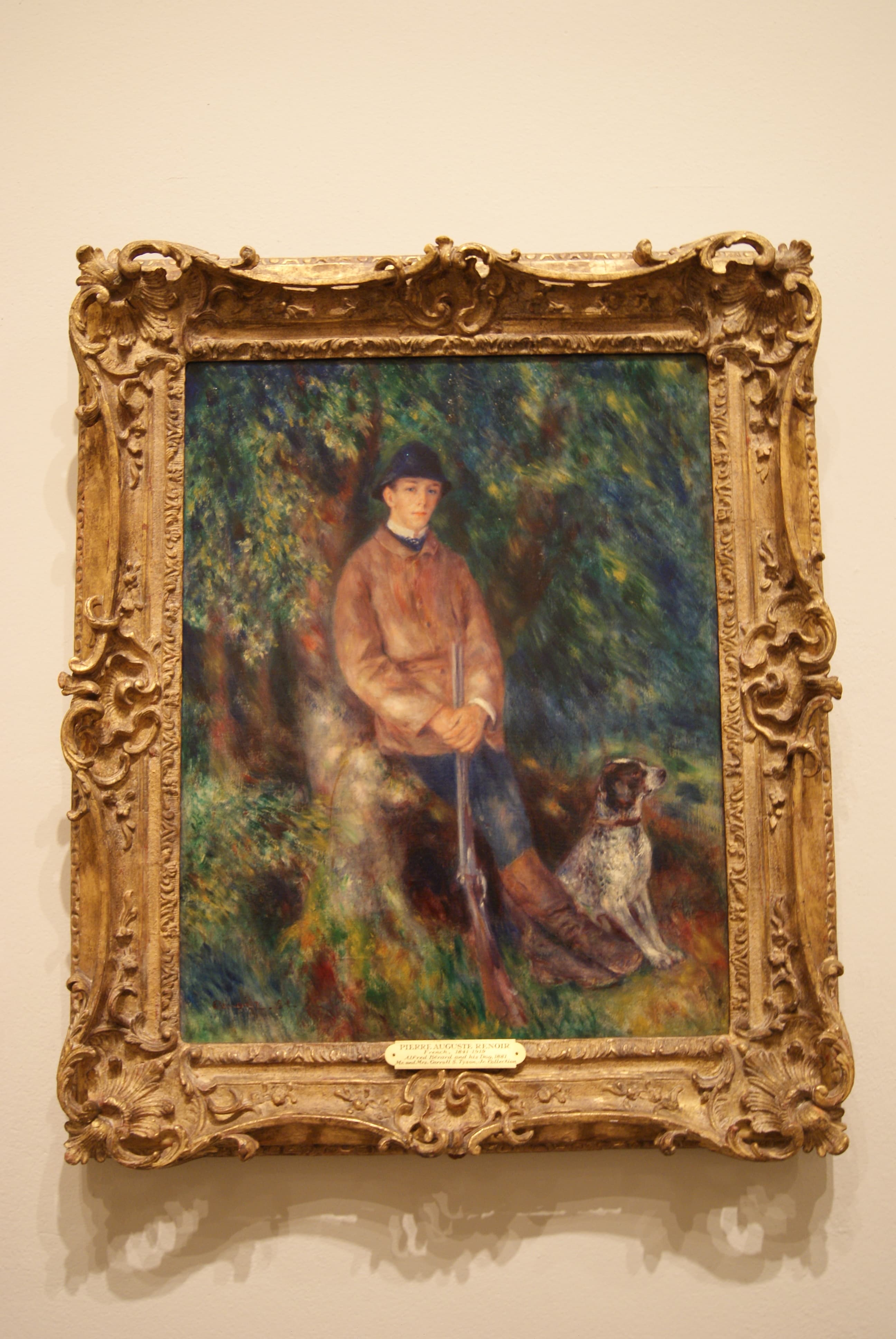 Pierre-Auguste Renoir, Portrait of Alfred Bérard with His Dog (1881)