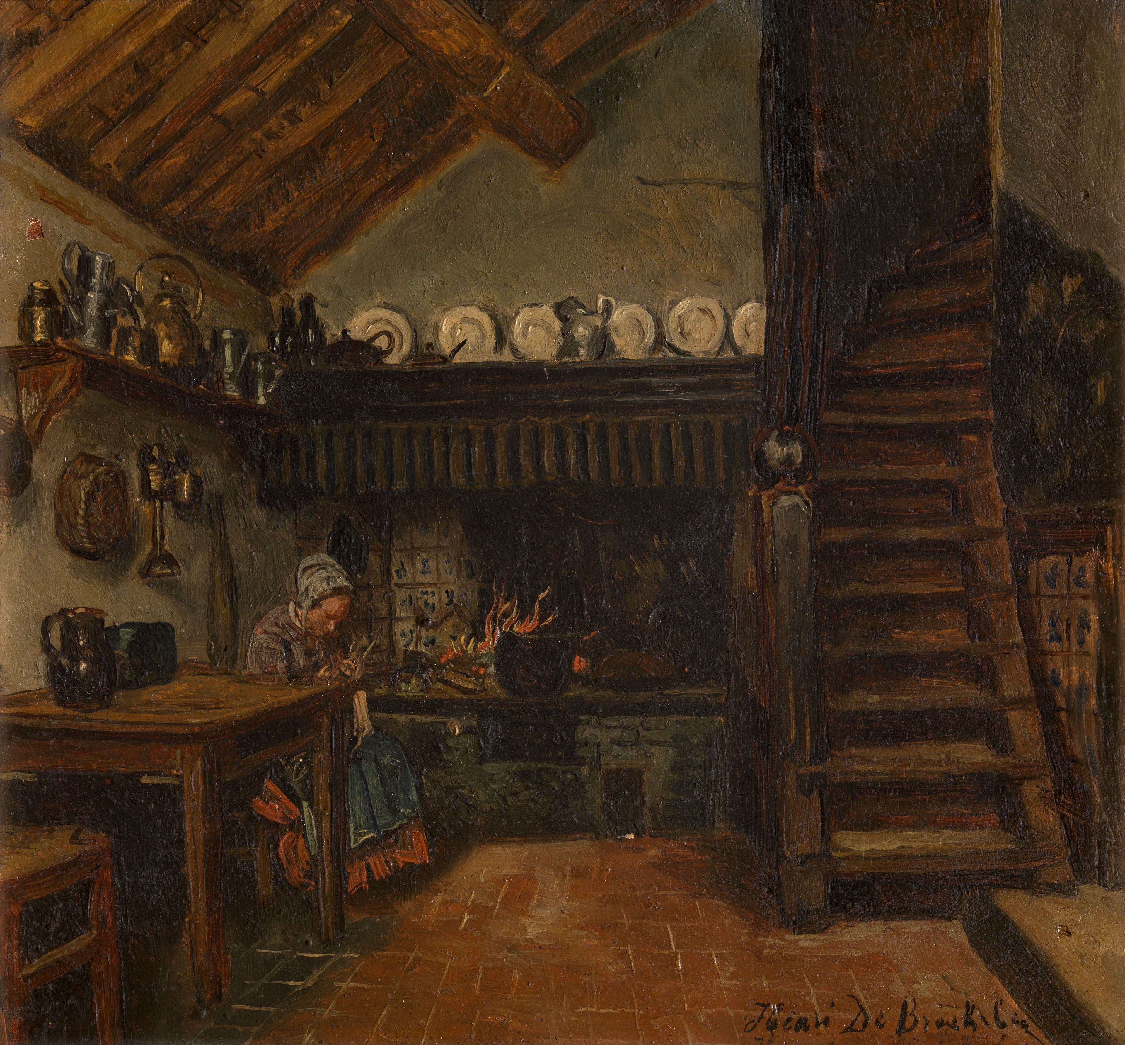 Henri de Braekeleer - Kitchen interior