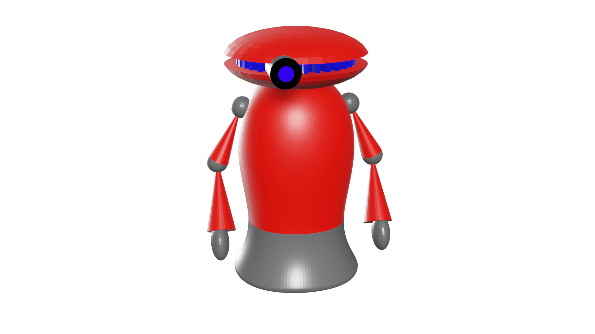 Robot Rocket Version - Red with one eye
