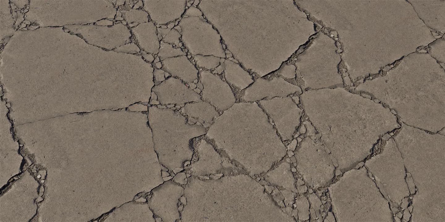 Cracked concrete - Preview (Dimitrios Savva via Poly Haven