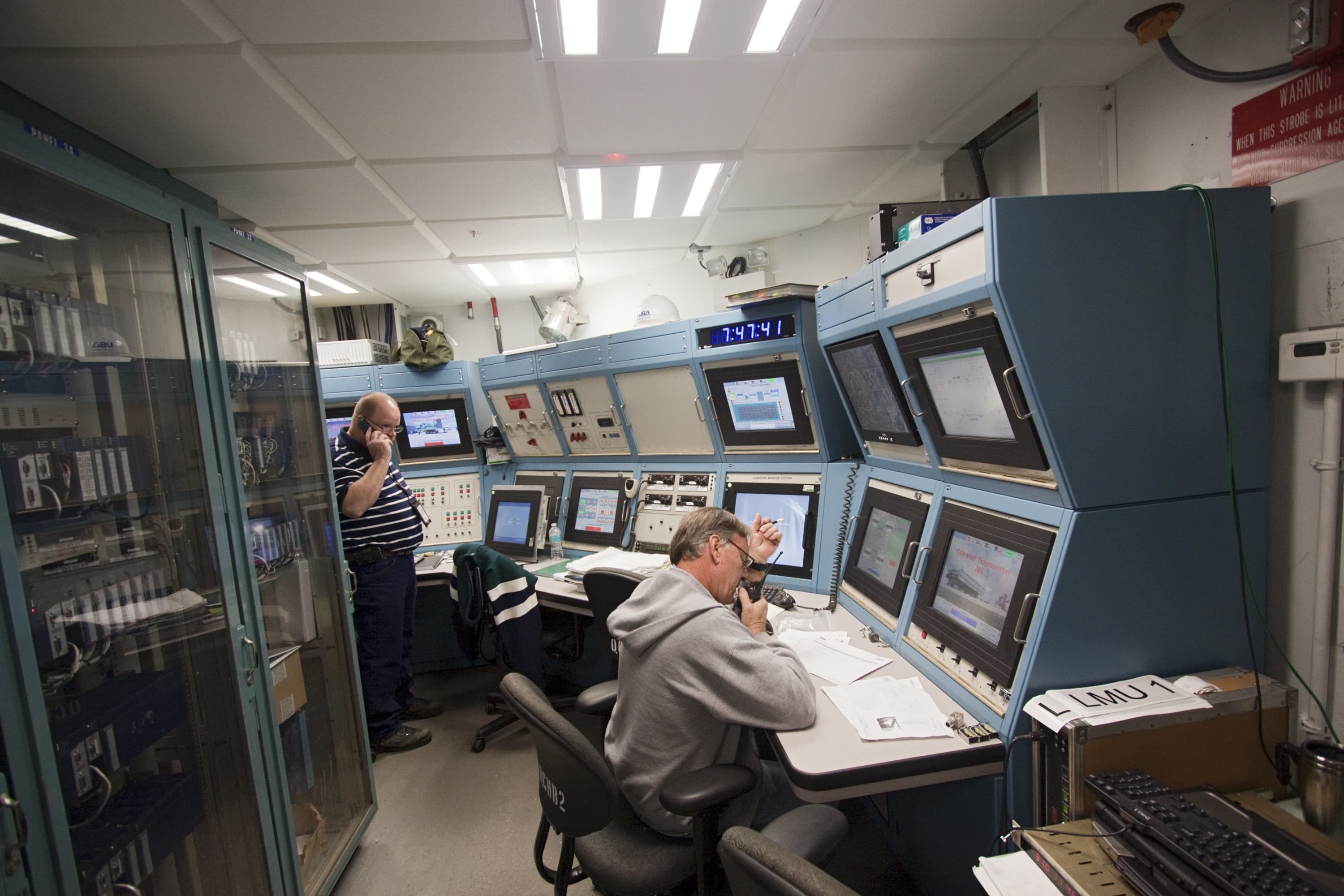 Control room of crawler-transporter 2 (KSC-2012-6165)