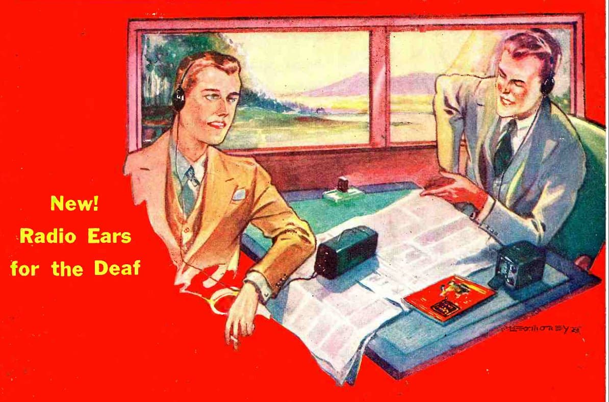 Vacuum tube hearing aid use 1933