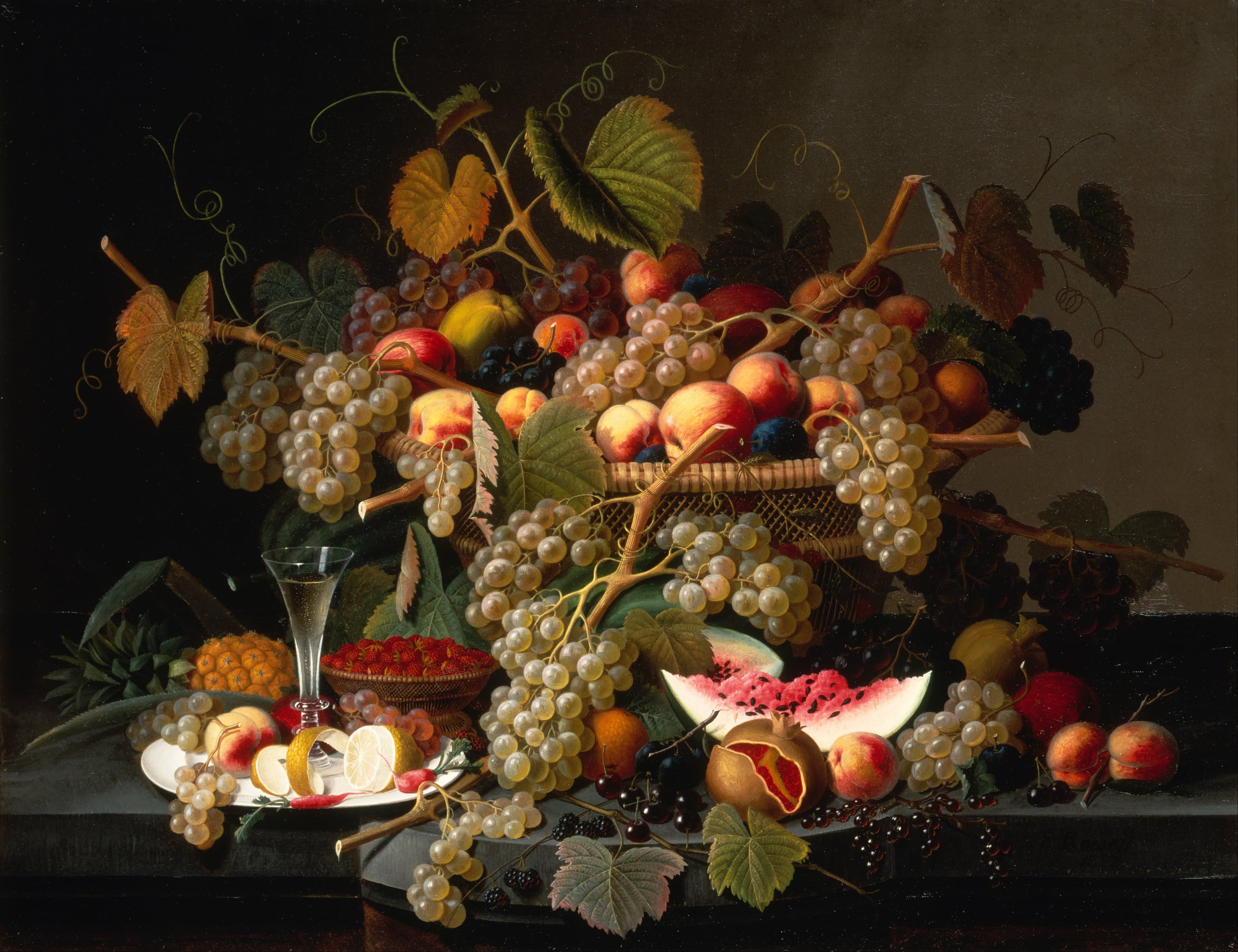 Severin Roesen - Still Life with Fruit - Google Art Project