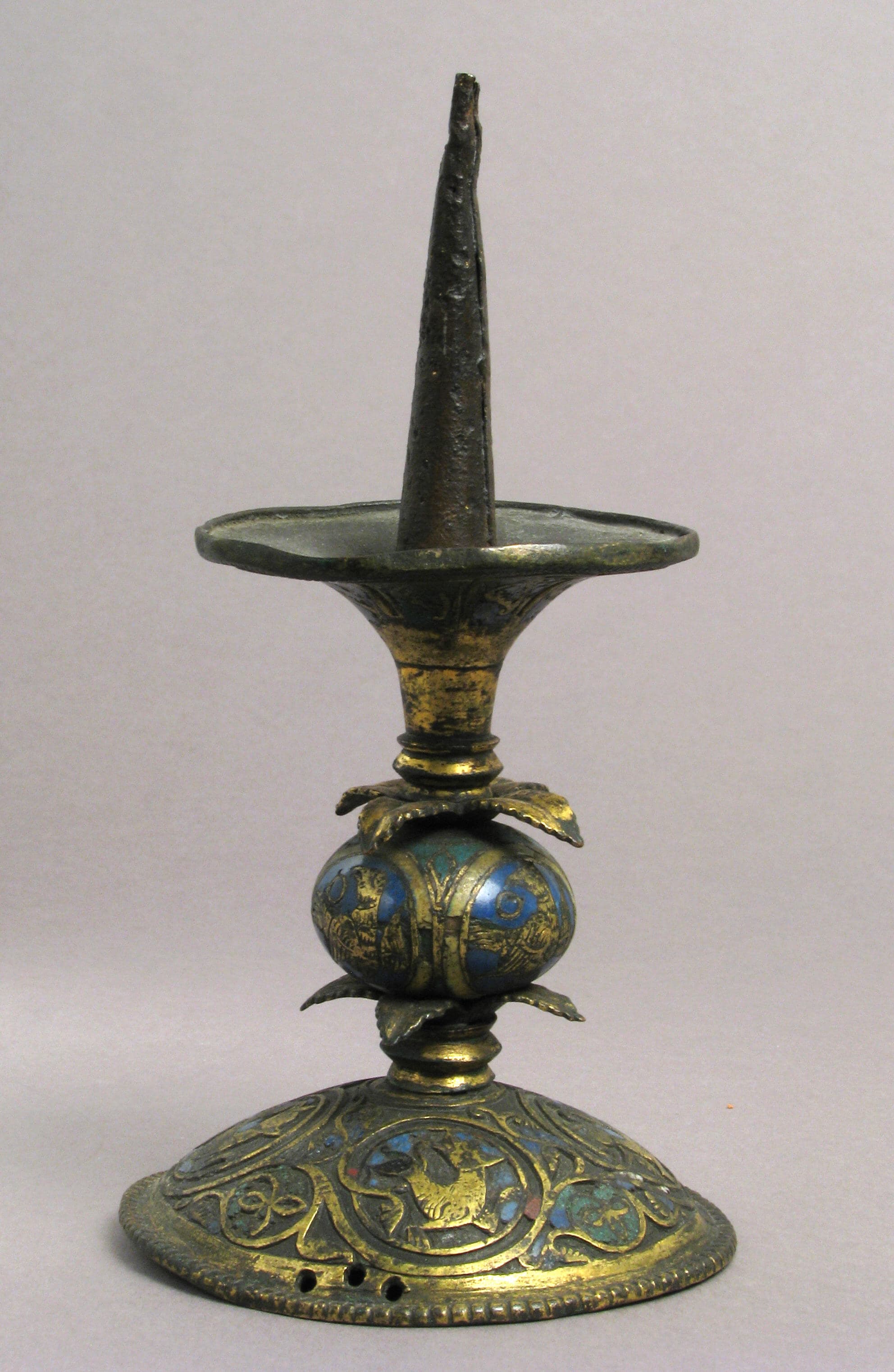 Pricket Candlestick with Birds, Vines, and Leaves MET sf17-190-183s3