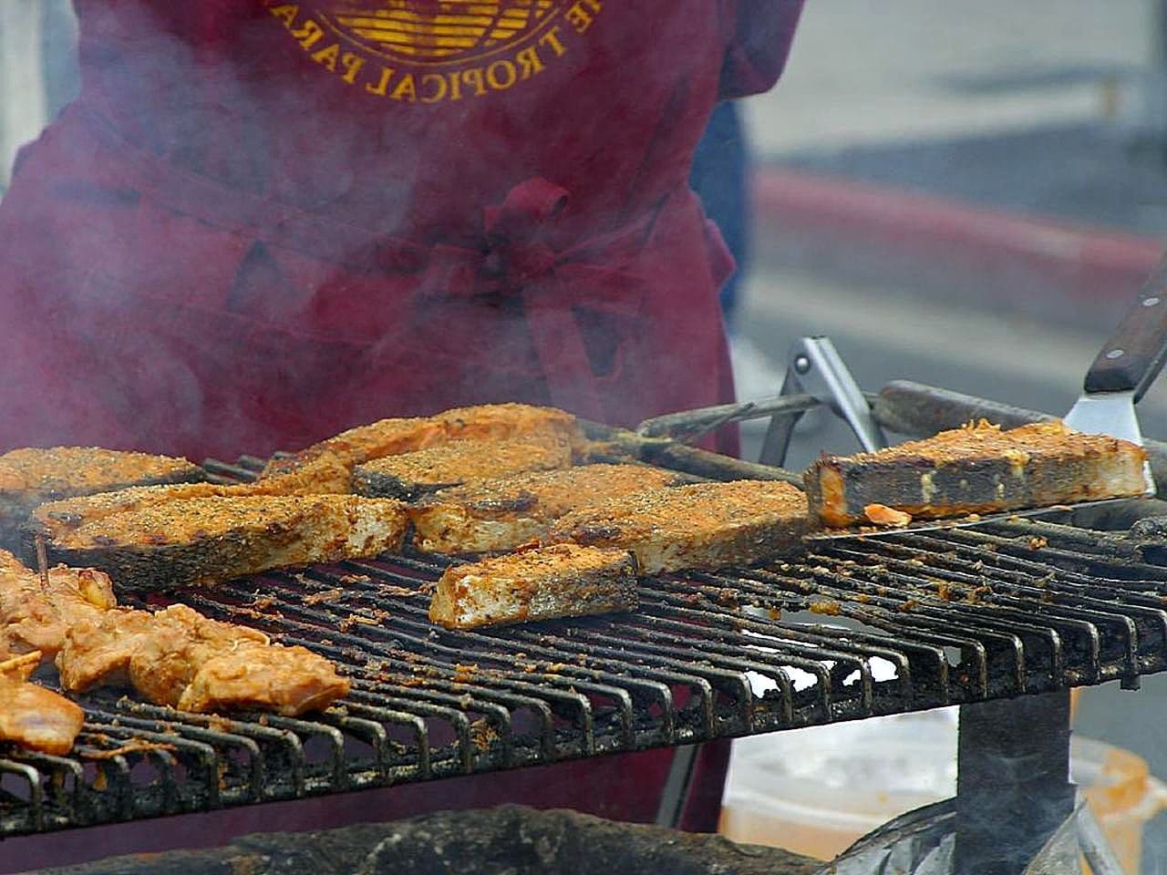 Grilling salmon grills