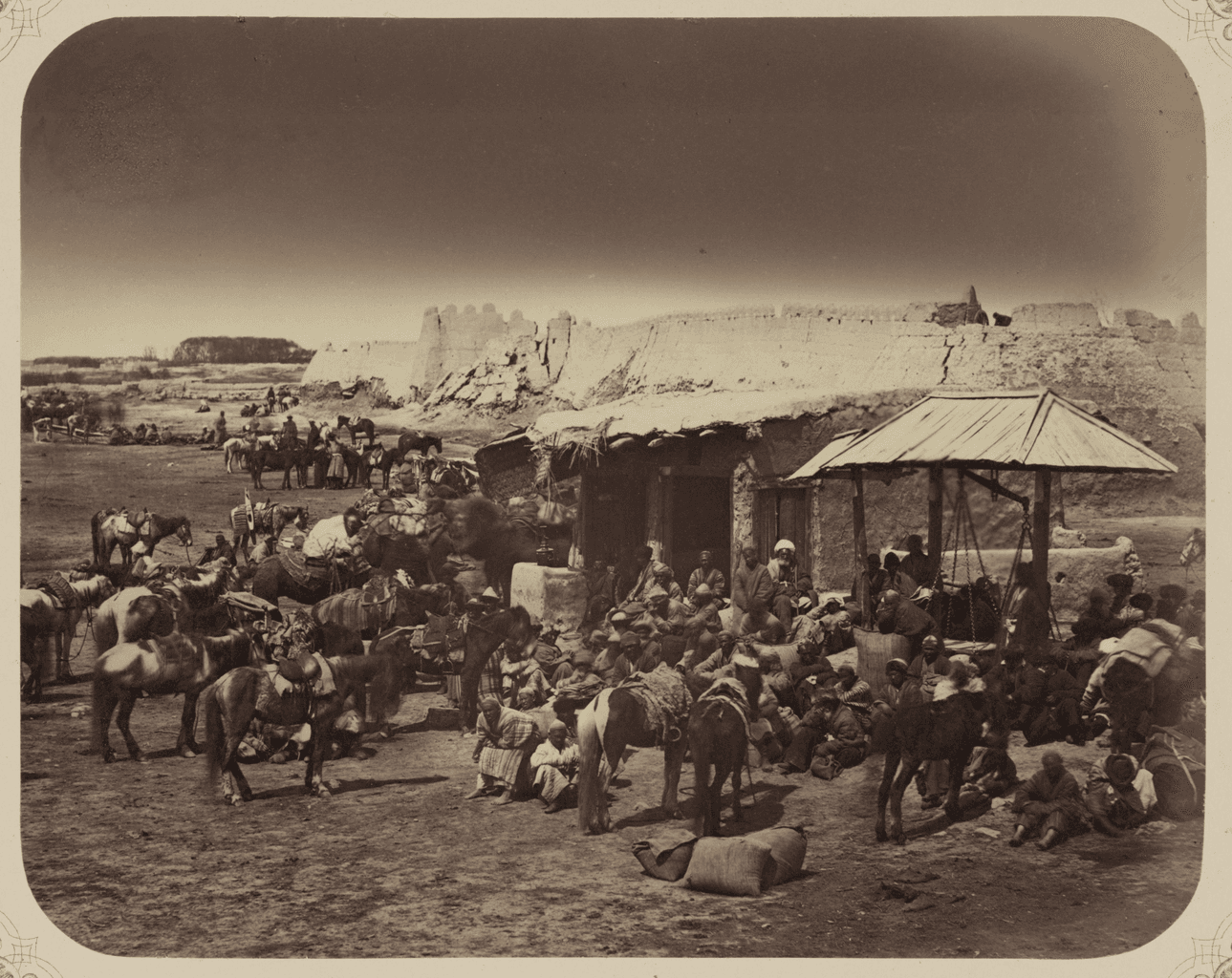 Syr Darya Oblast. Aulie-Ata. Horse Bazaar WDL10903