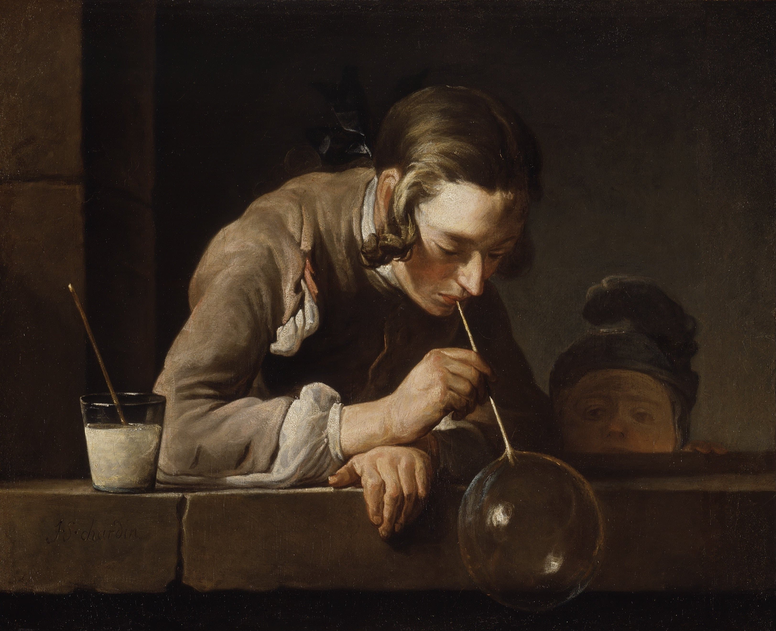 Jean-Baptiste-Siméon Chardin - Les Bulles de savon (LACMA)