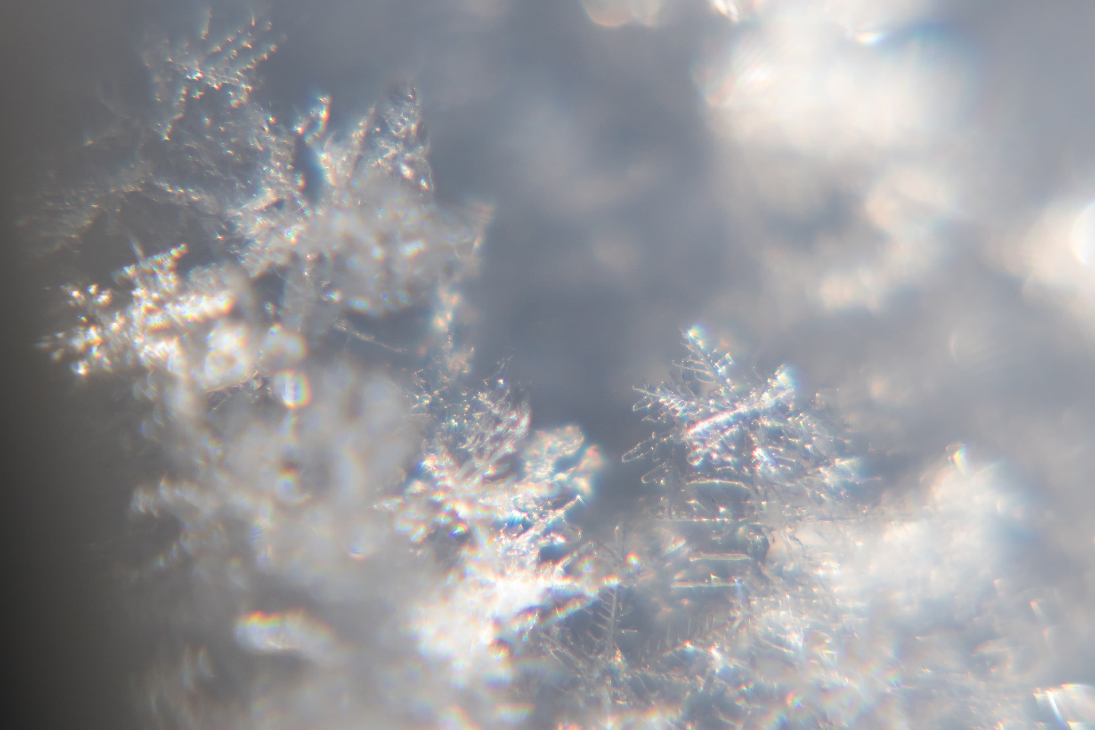 Snow crystals glittering in strong direct sunlight 04 - cropped