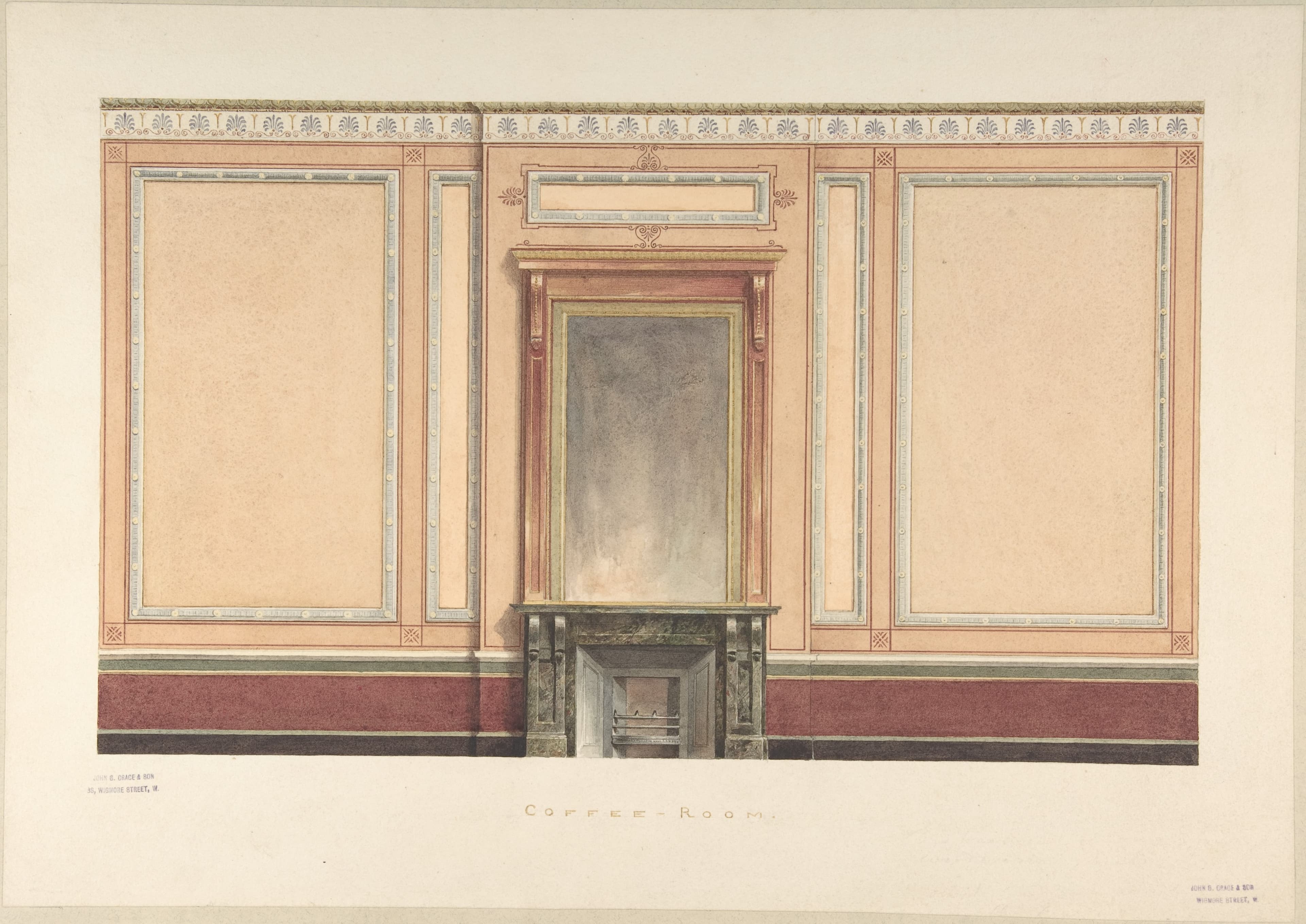 Coffee Room Elevation, Pompeian style MET DP805628