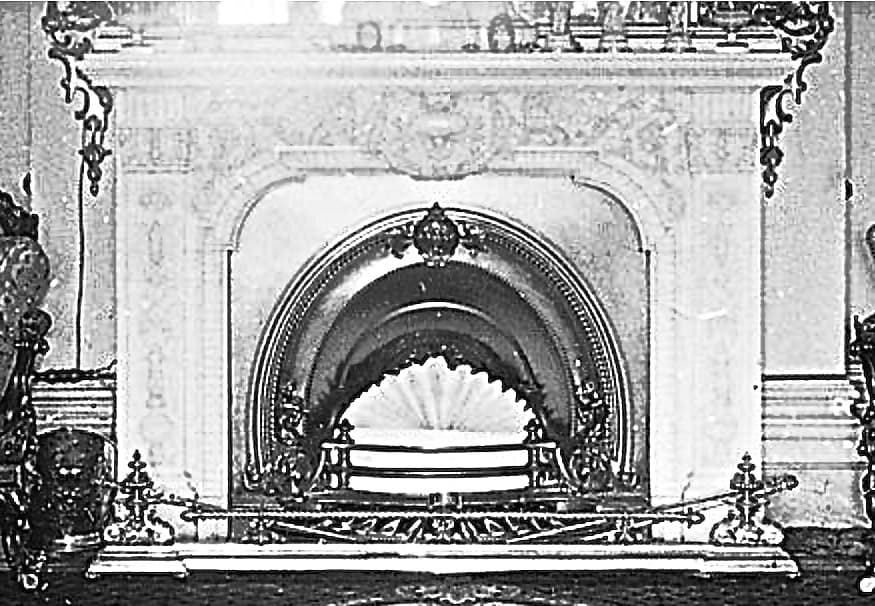 1911 Chimney Mantel Drawing room Ravenscrag