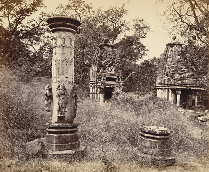 Baroli ruins of 10th century Durga Hindu temple, 1872 photo