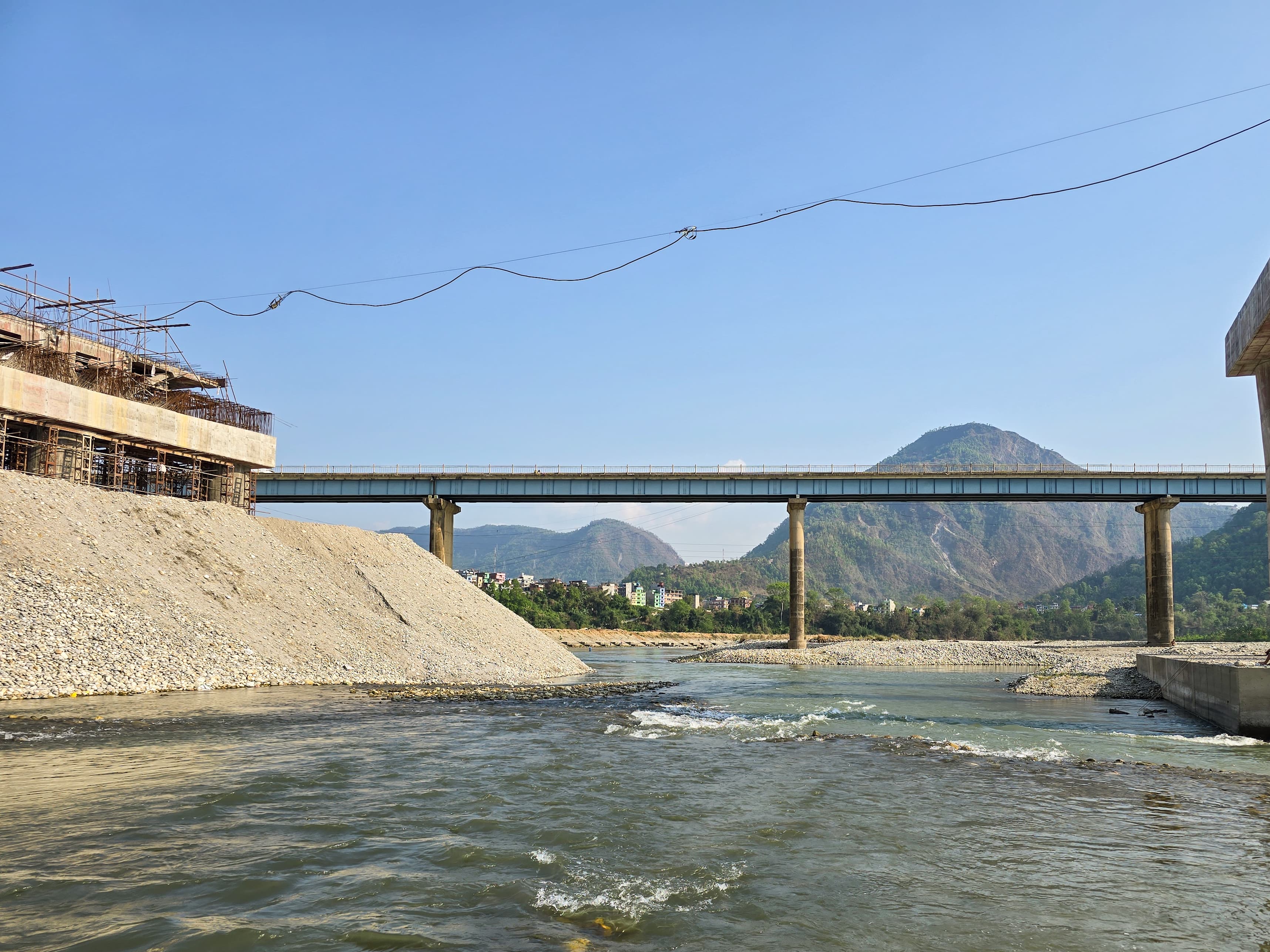 Bridge over river in western Nepal