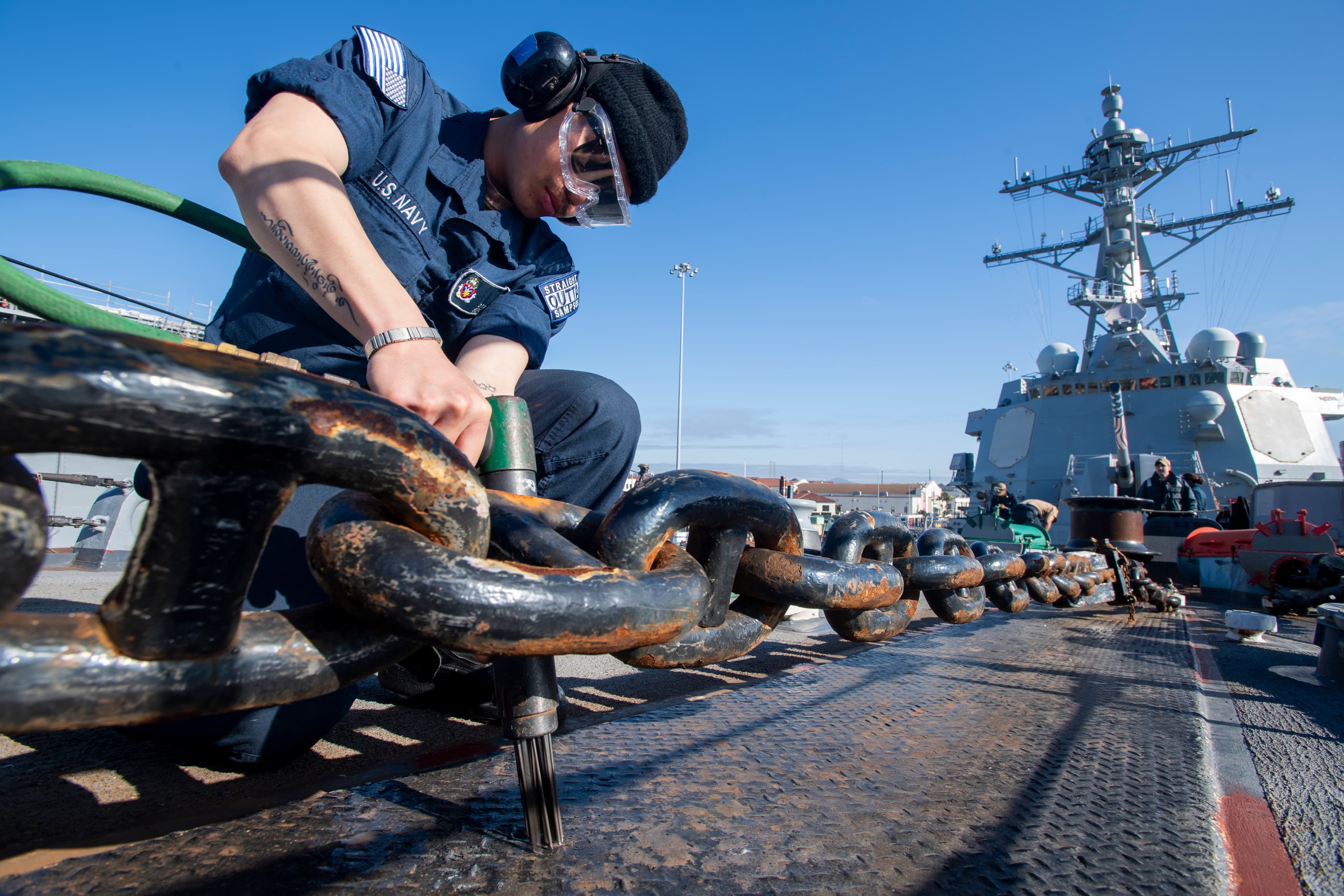 Sailor Performs Corrosion Control (8862879)