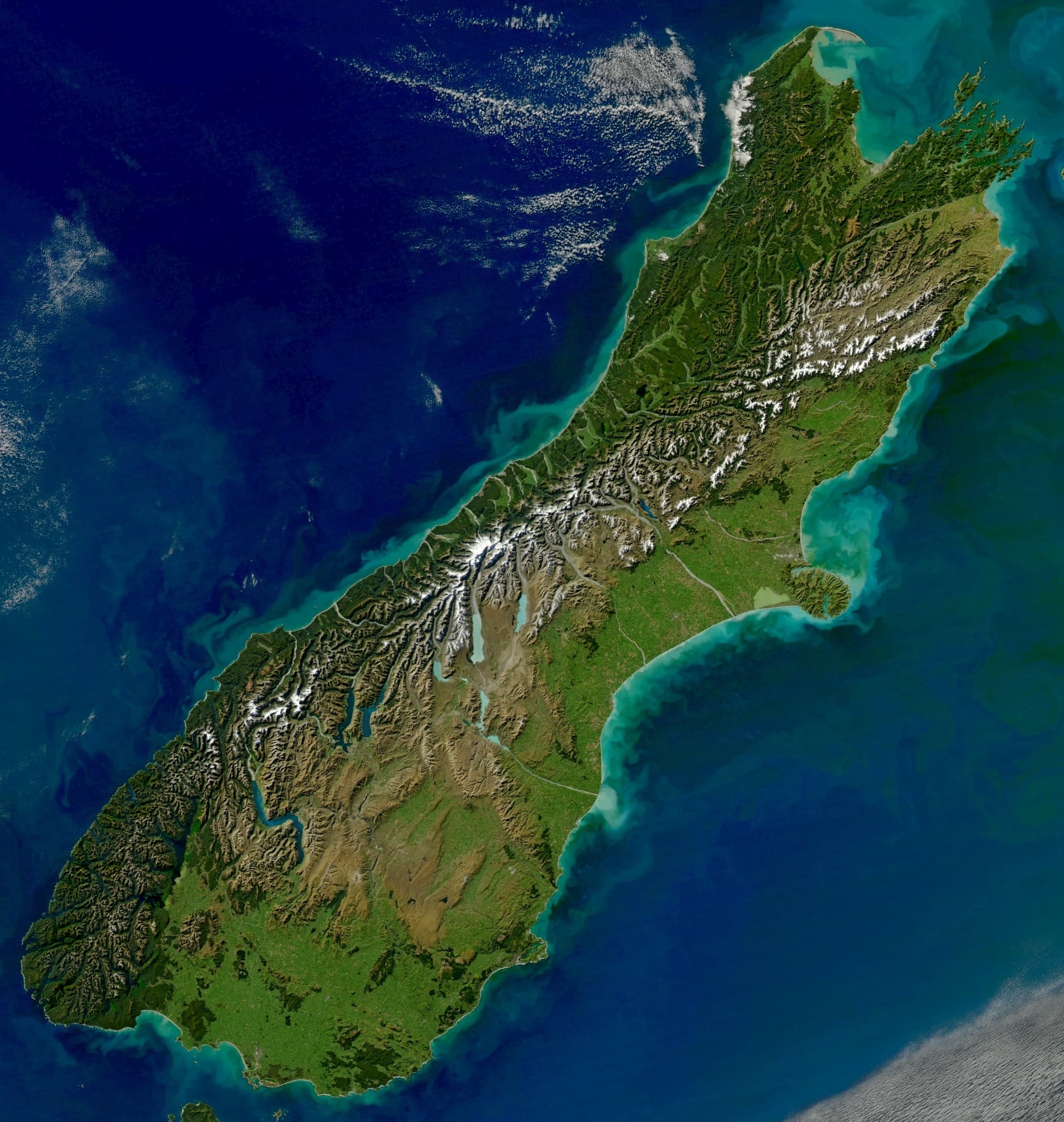 South Island satelite photo