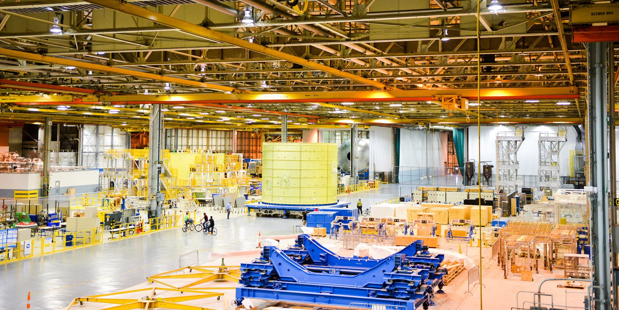 SLS Intertank moving down the factory floor
