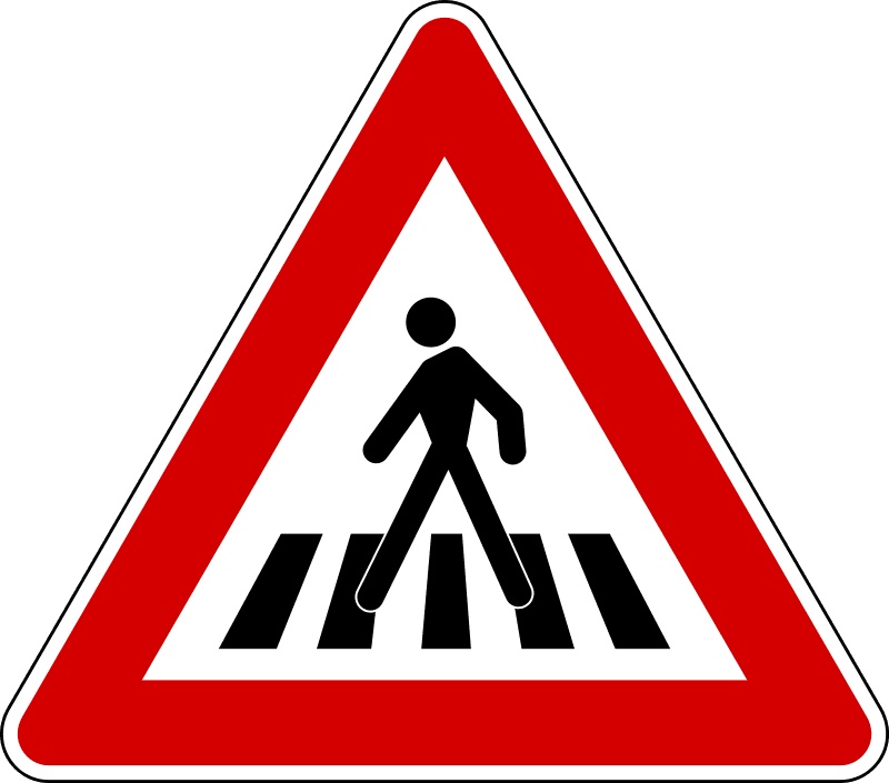 Pedestrian crossing aheadAL
