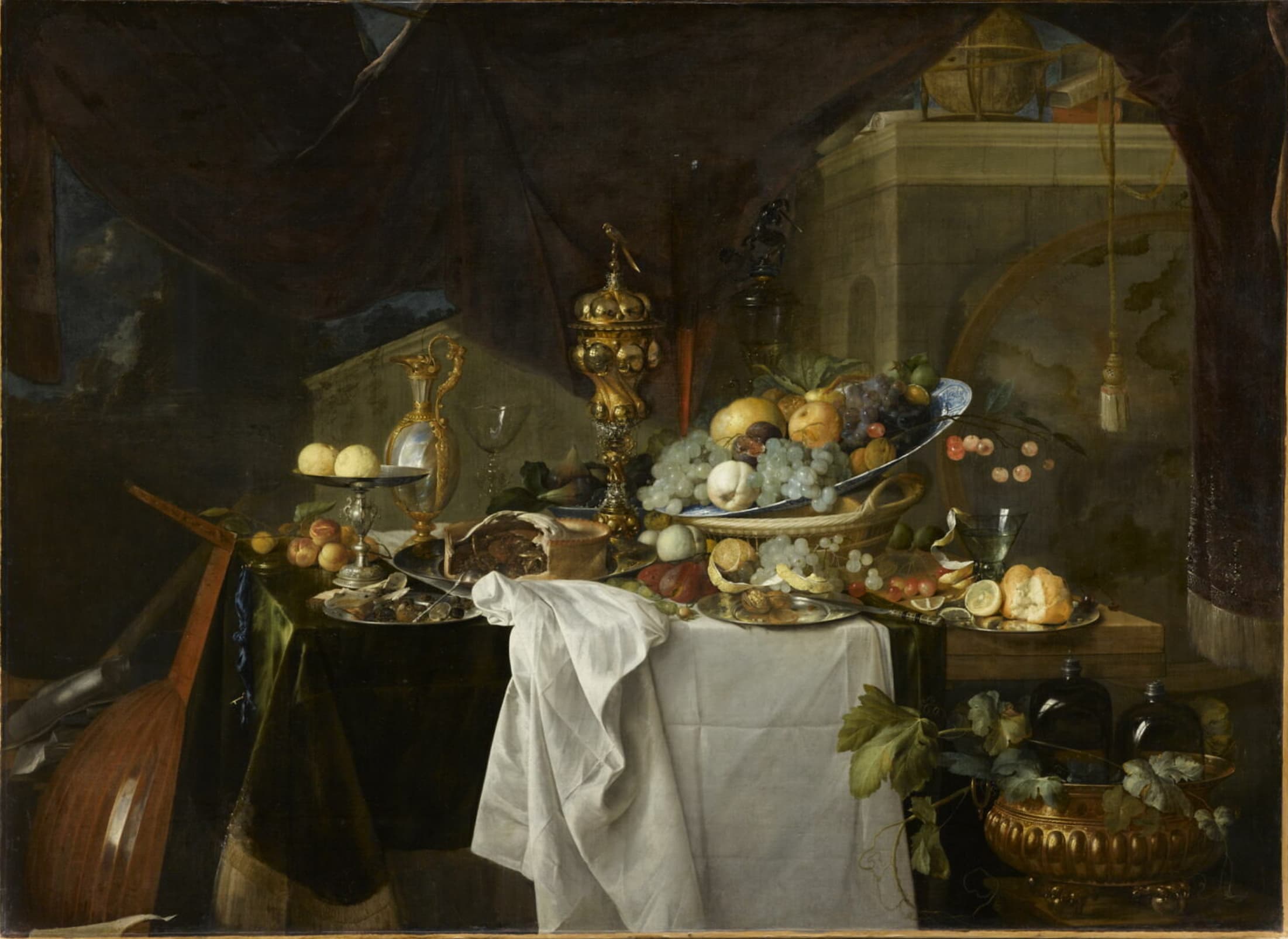 Jan Davidsz. de Heem - Still life of fruit and sumptuous tableware
