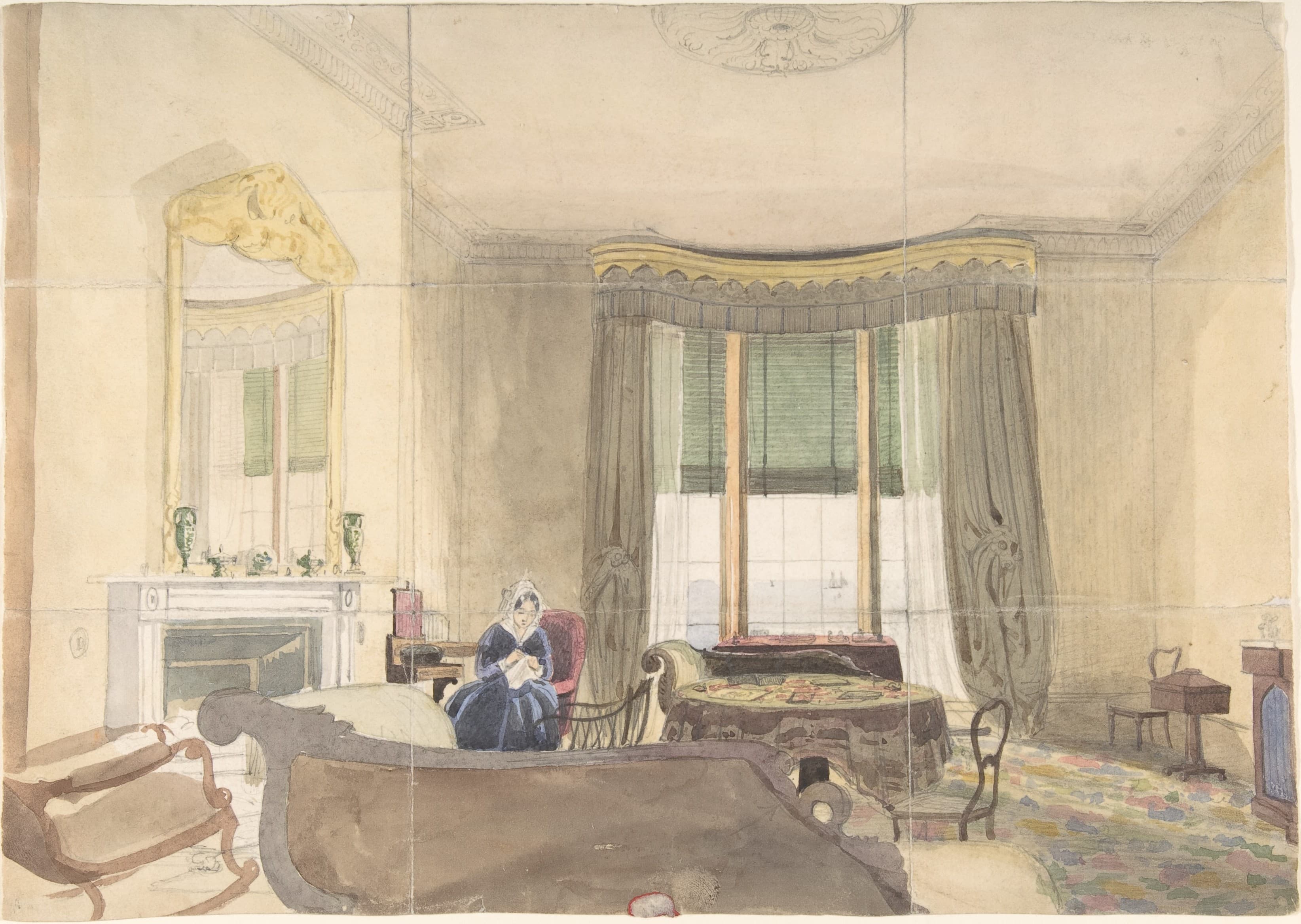 Drawing Room with Seated Woman MET DP806227