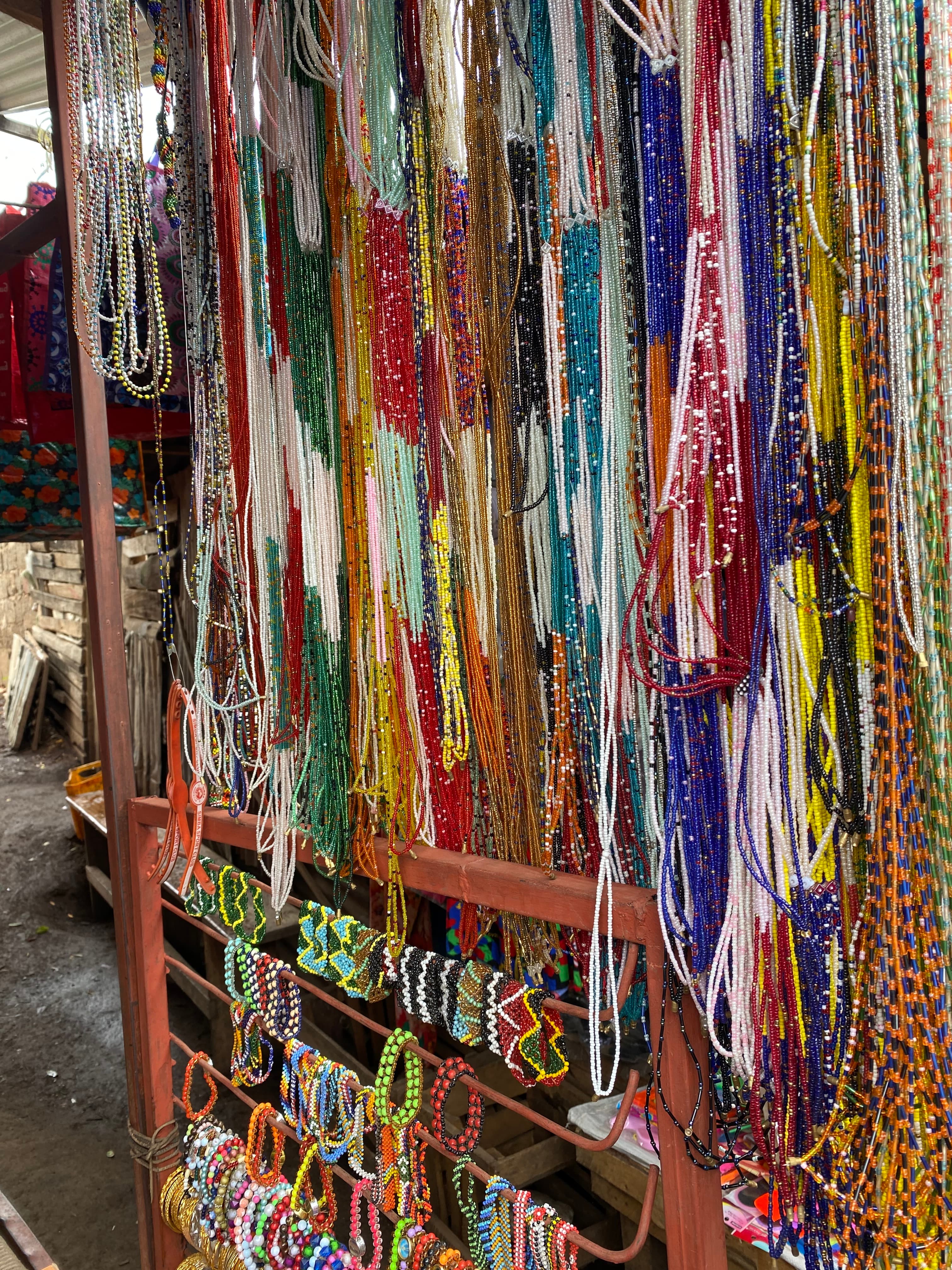 Traditional Beaded Jewelry Market Stall