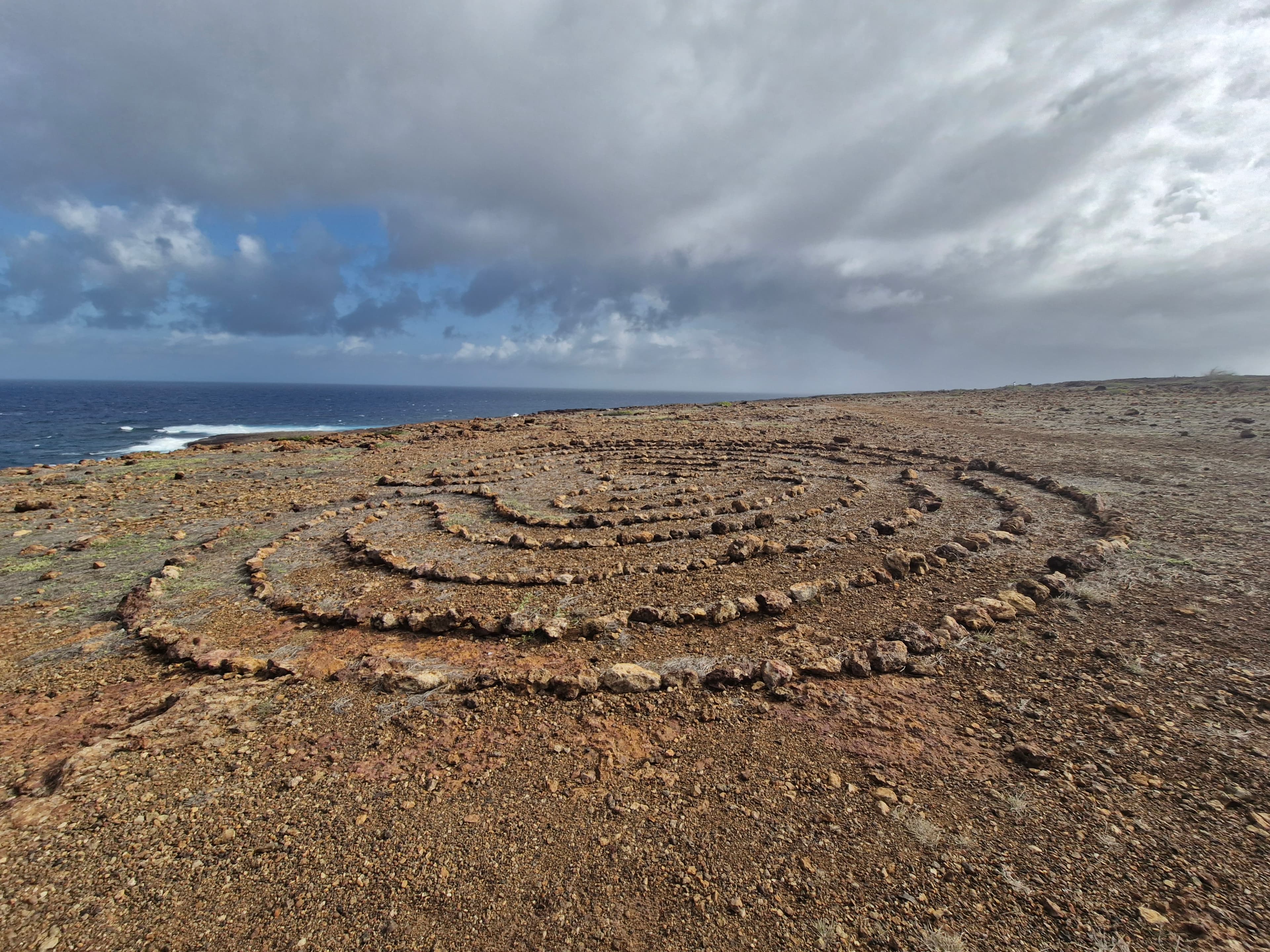 Stone labyrinth on Sero Colorado, San Nicolas Aruba 01