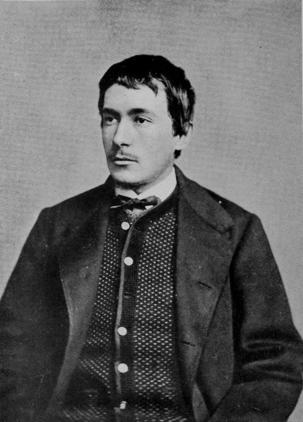 Portrait photograph of Thomas Eakins, about 1870