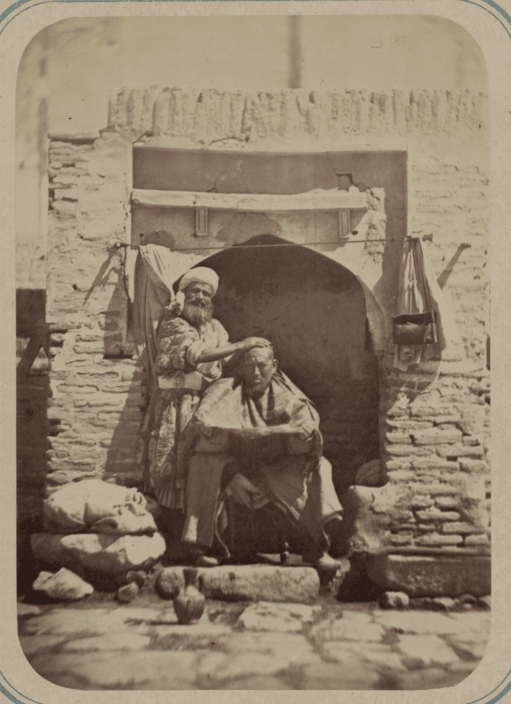 Samarkand Bazaar and Its Types of Vendors. Barber WDL10871