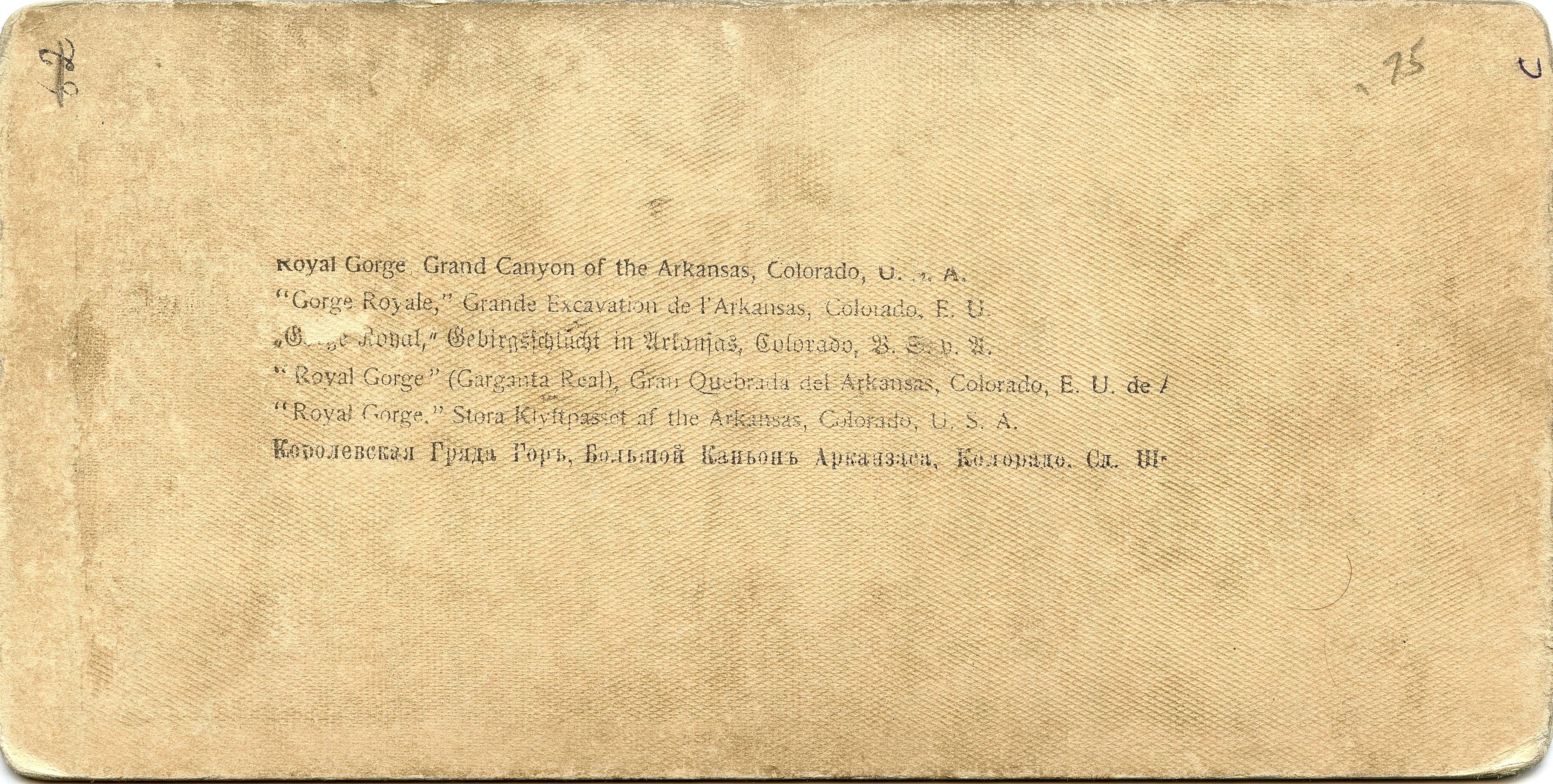 1898, Royal Gorge, Grand Canyon of the Arkansas, Colorado, USA 03
