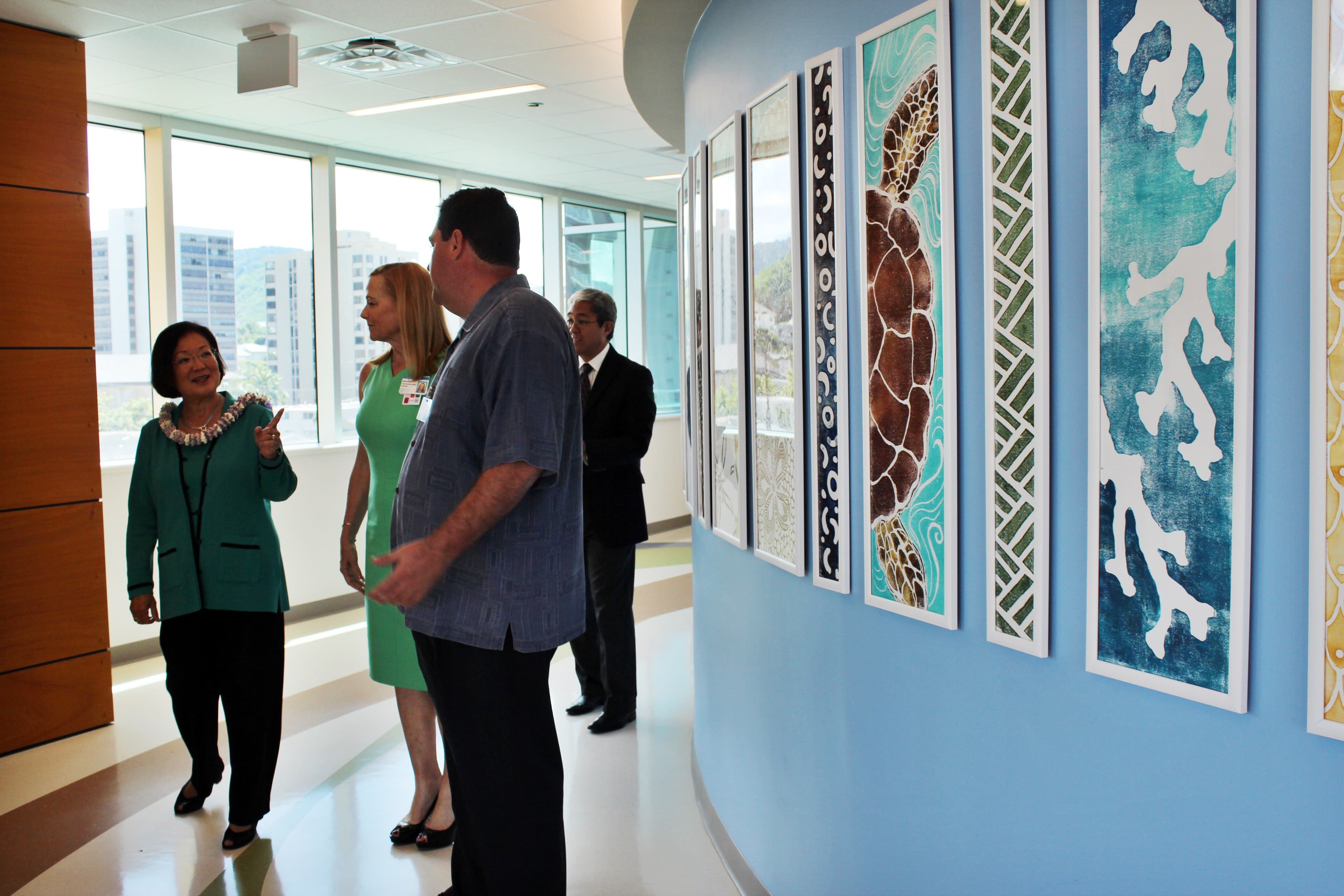 Mazie Hirono at Kapiolani Medical Center for Women and Children