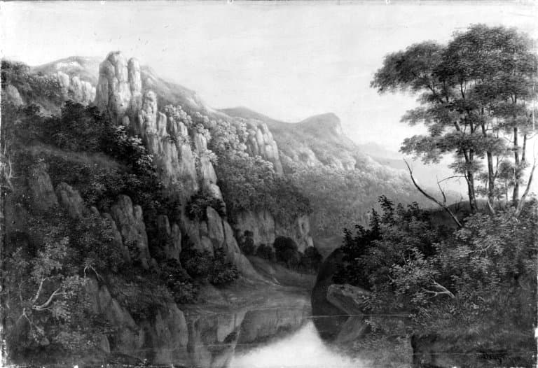 Brooklyn Museum - Mountain Landscape - J. Hall - overall